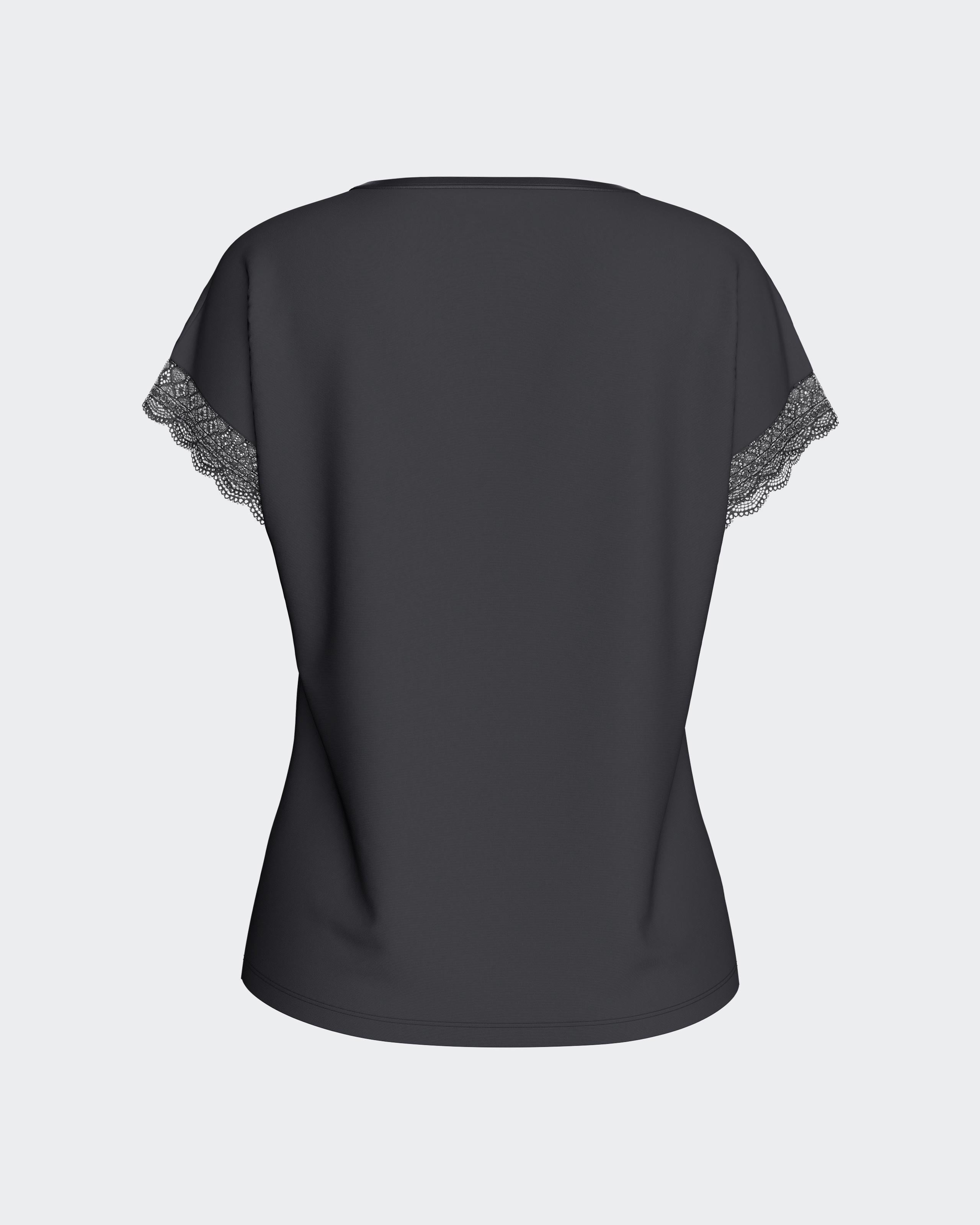 Gestreifter Damen‑Kurzpyjama aus Baumwolle‑Modal