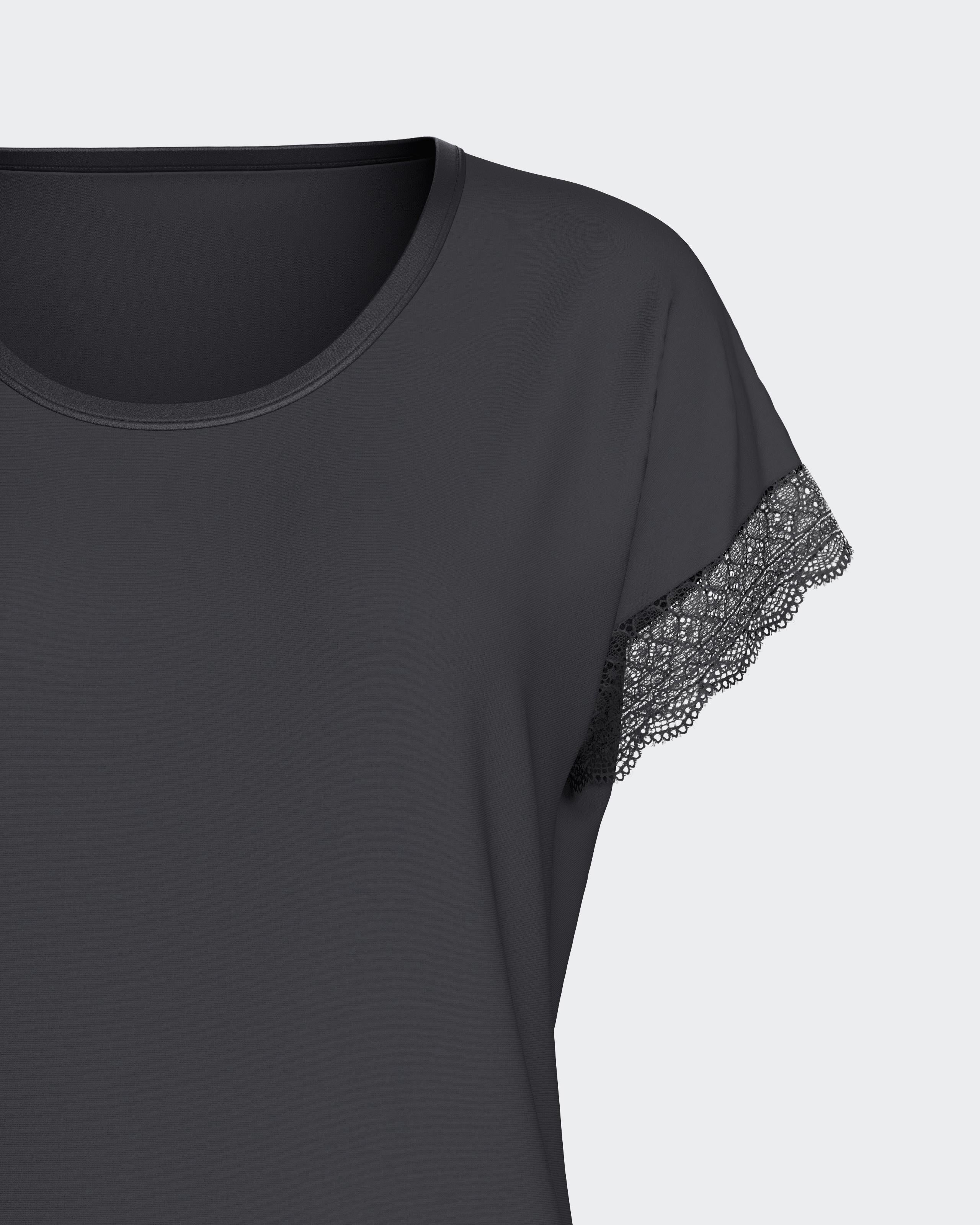 Gestreifter Damen‑Kurzpyjama aus Baumwolle‑Modal