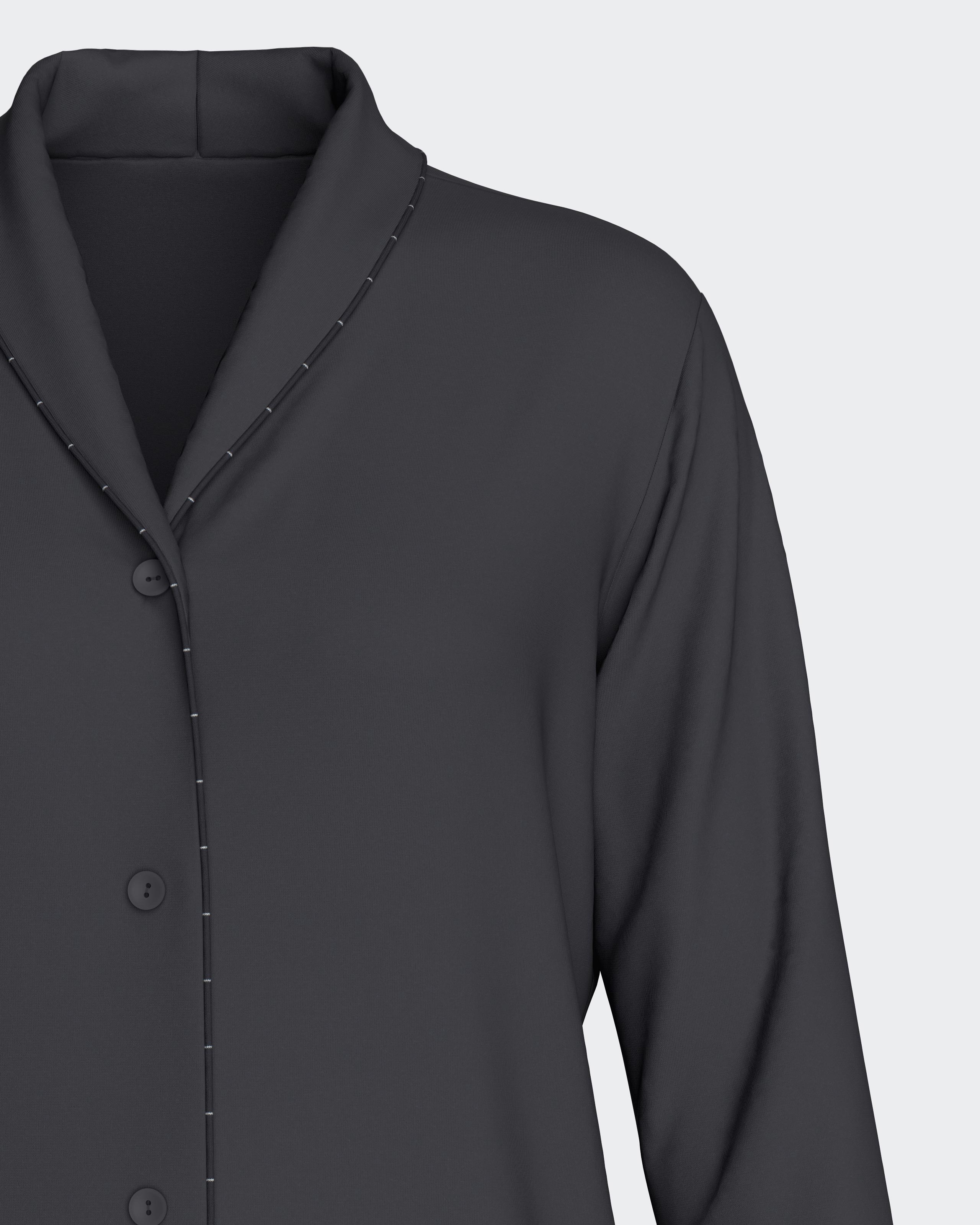 Women's long striped pyjama in Modal cotton