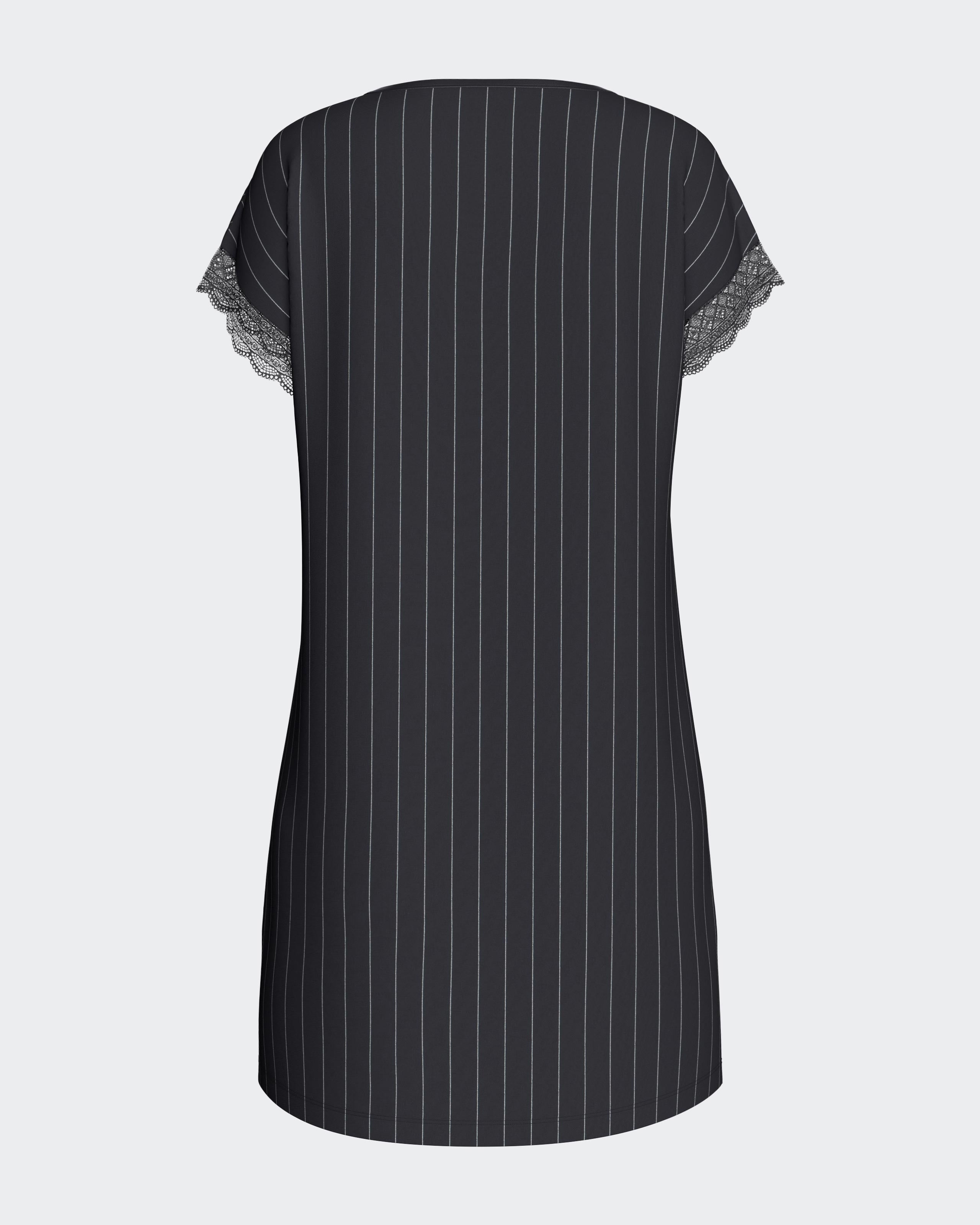 Camisa de dormir às riscas em Algodão Modal