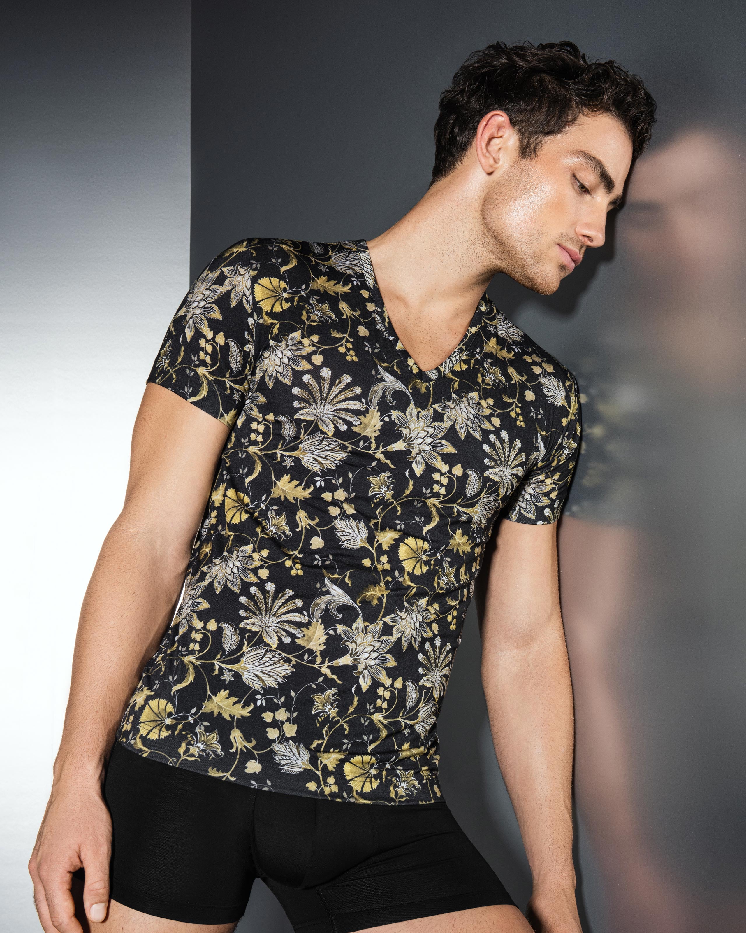 T-shirt estampada floral en Lyocell