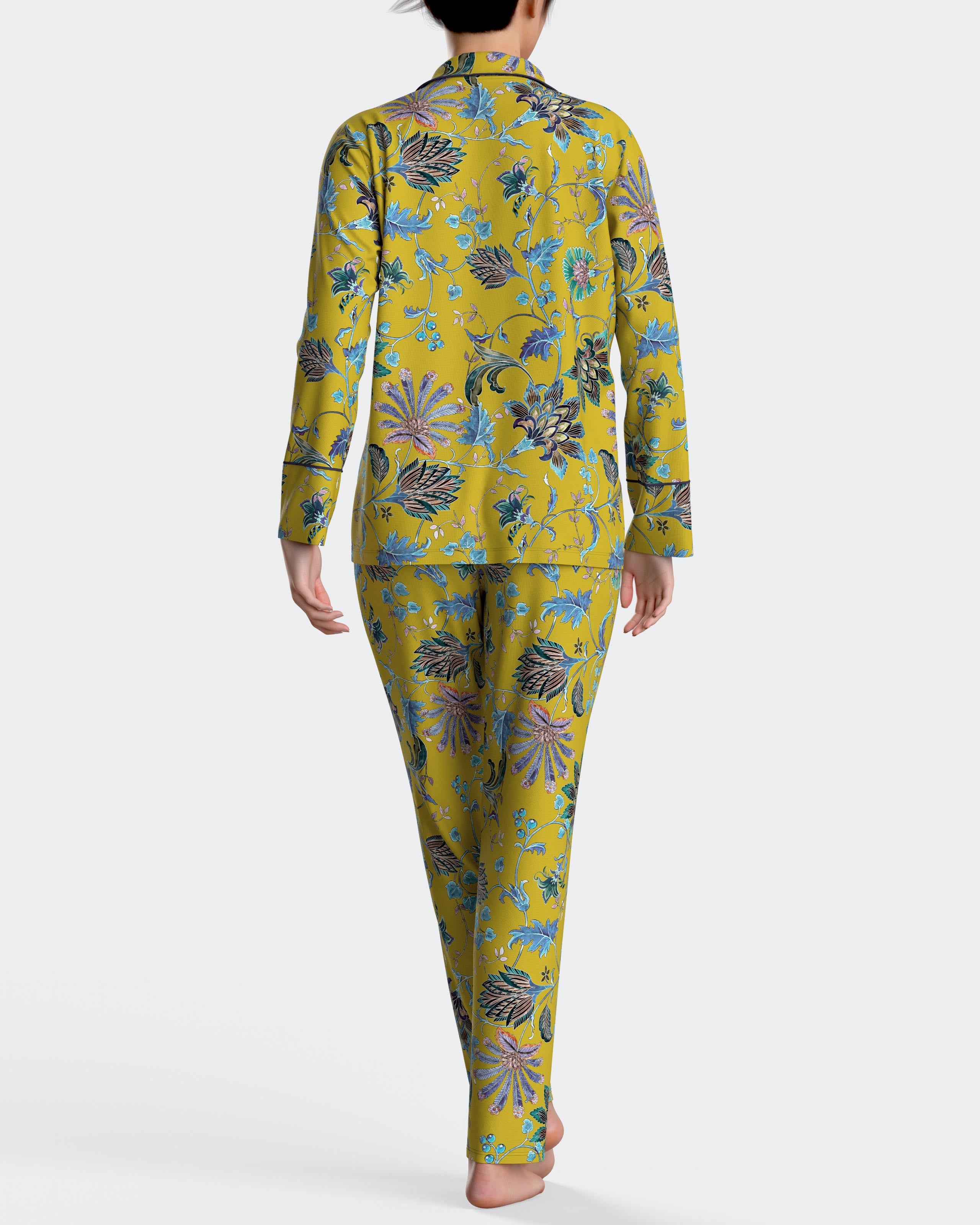 Pijama de mulher estampado em algodão modal