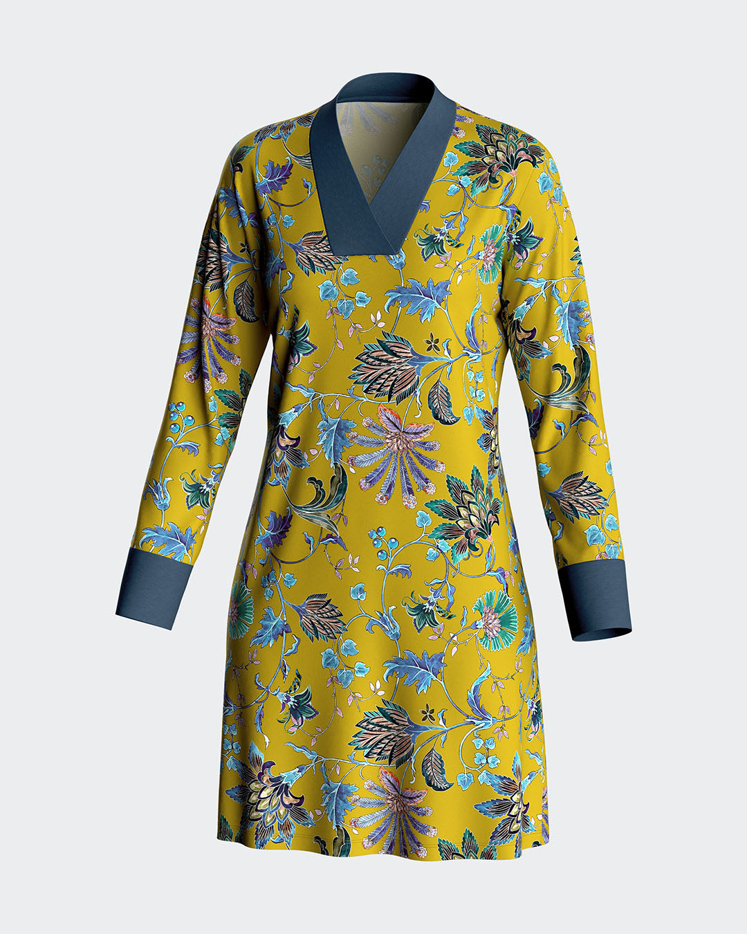 Printed nightgown in cotton modal