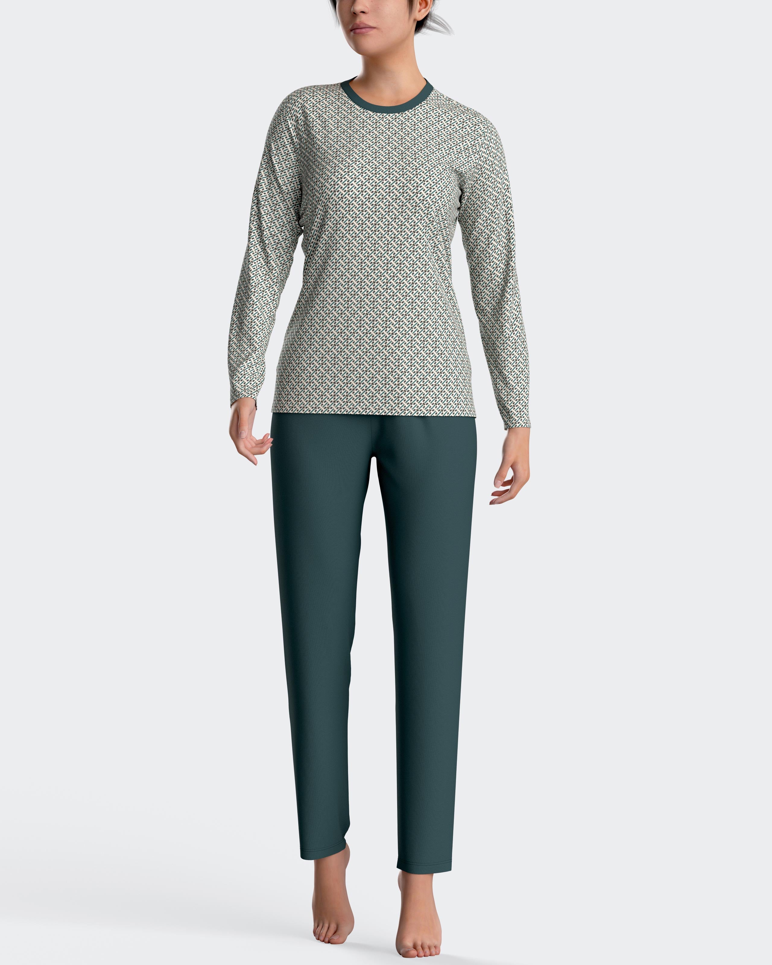 Pyjama imprimé en coton modal