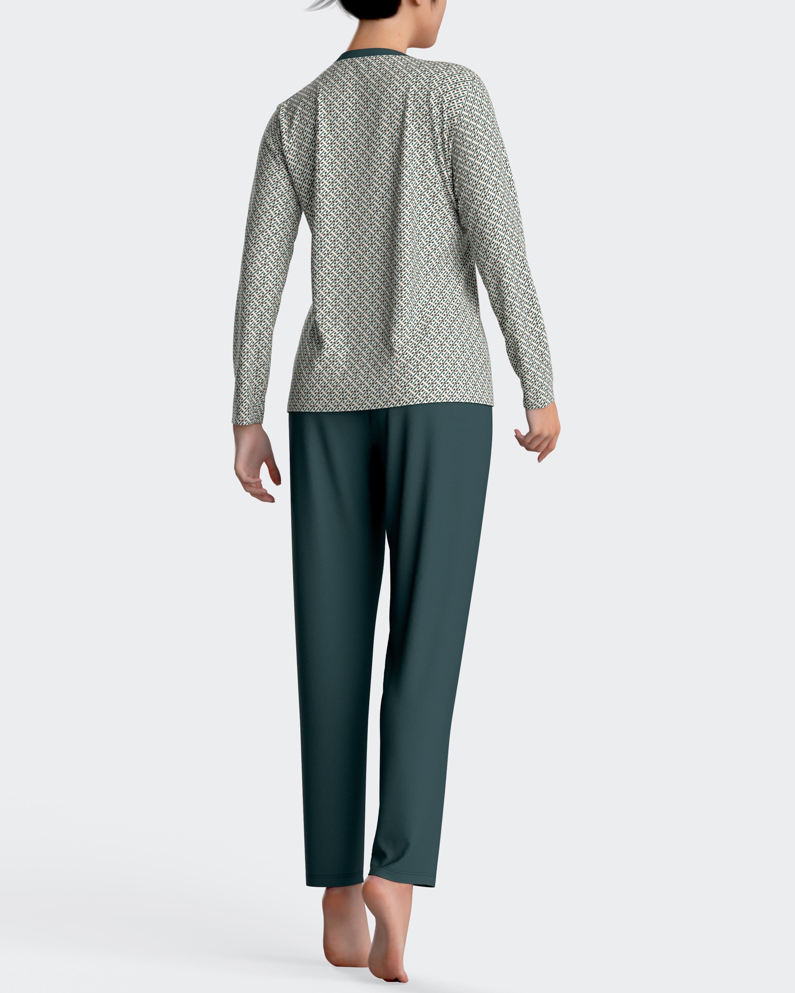 Pyjama imprimé en coton modal