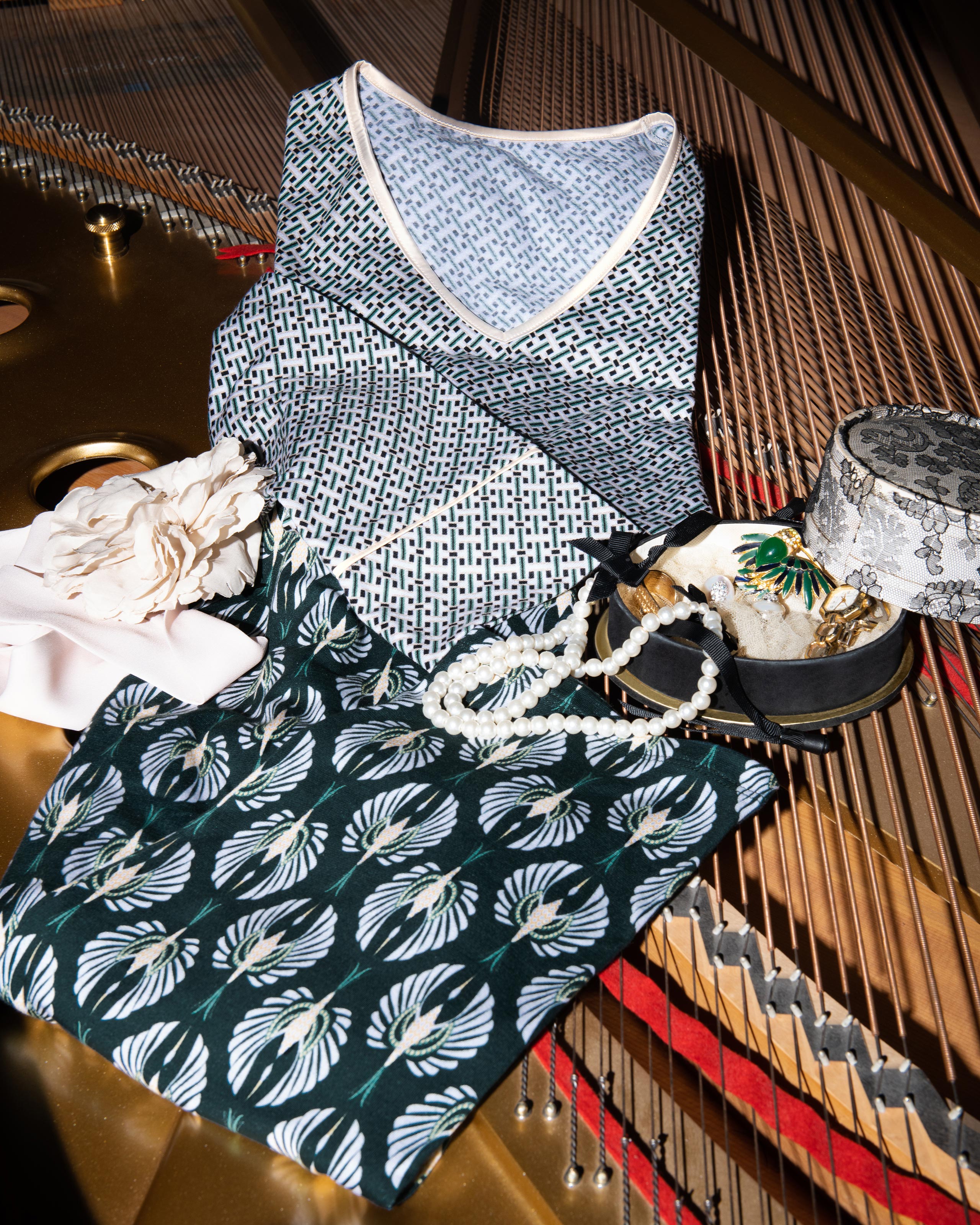 Printed pyjamas in cotton modal