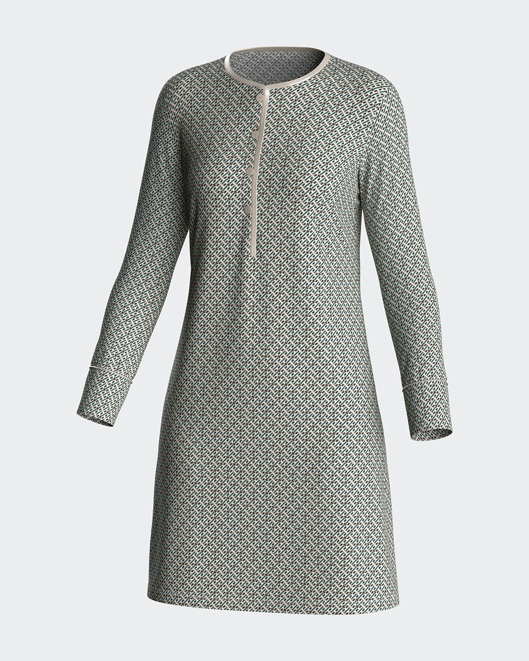 Camisa de dormir estampada em algodão modal