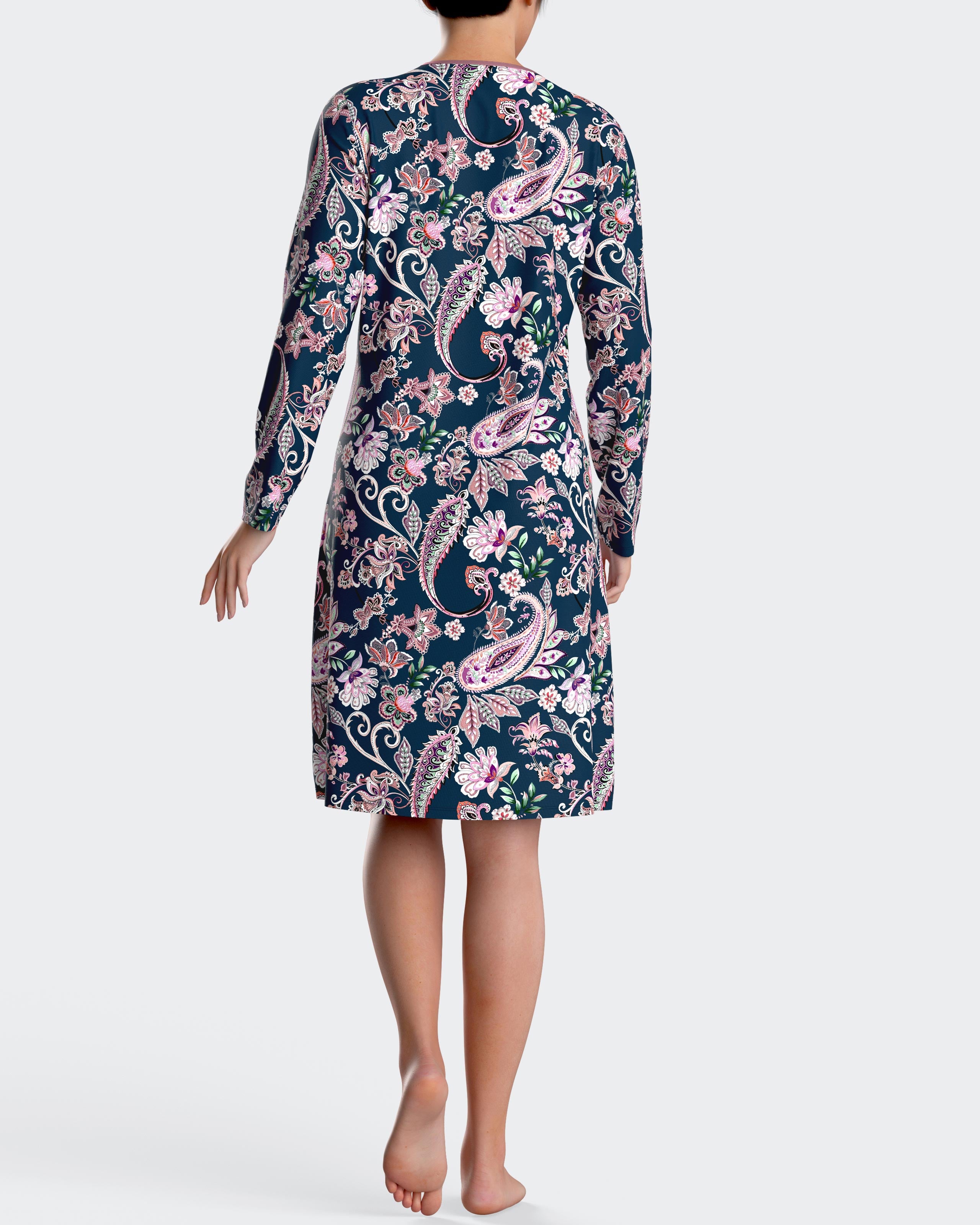 Printed cachemire nightgown