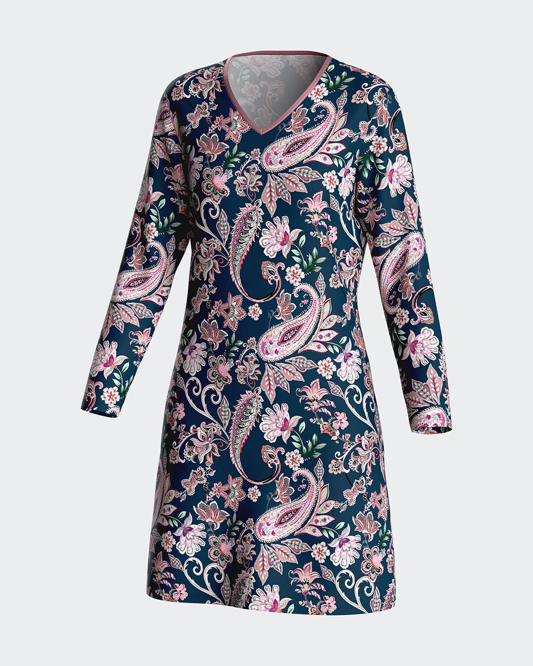 Printed cachemire nightgown