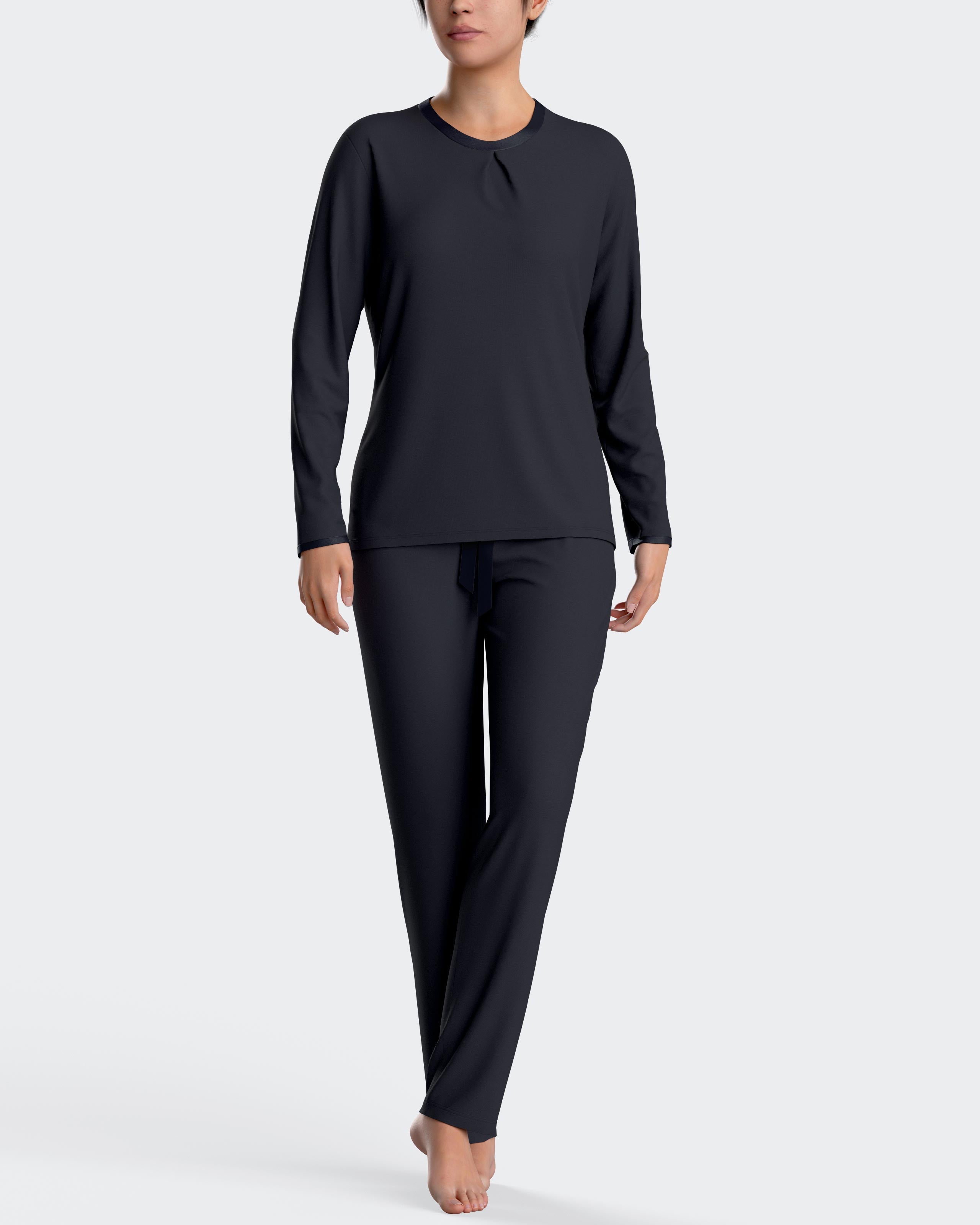 Pyjama unie avec détails en satin