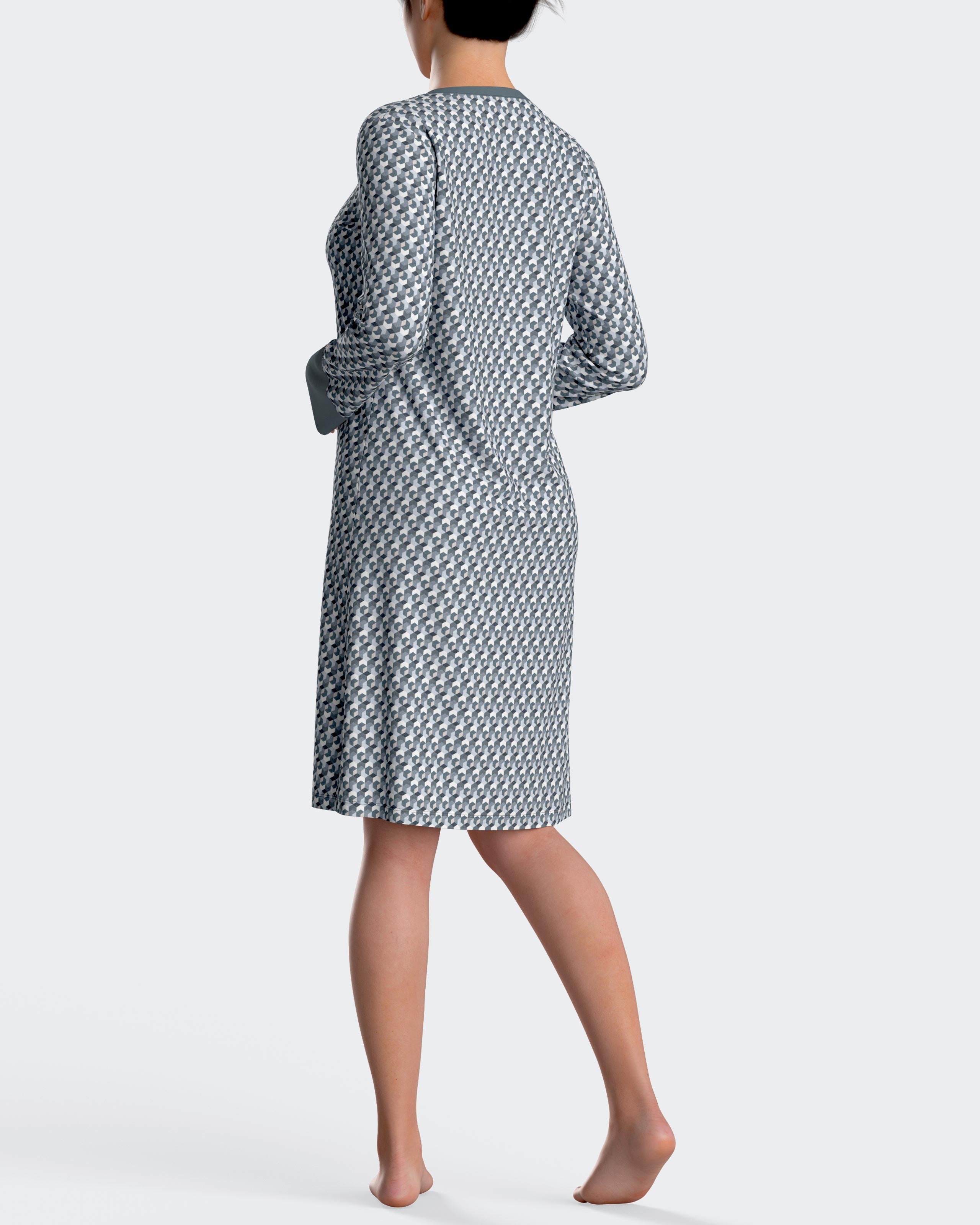 Chemise de Nuit imprimé en coton modal