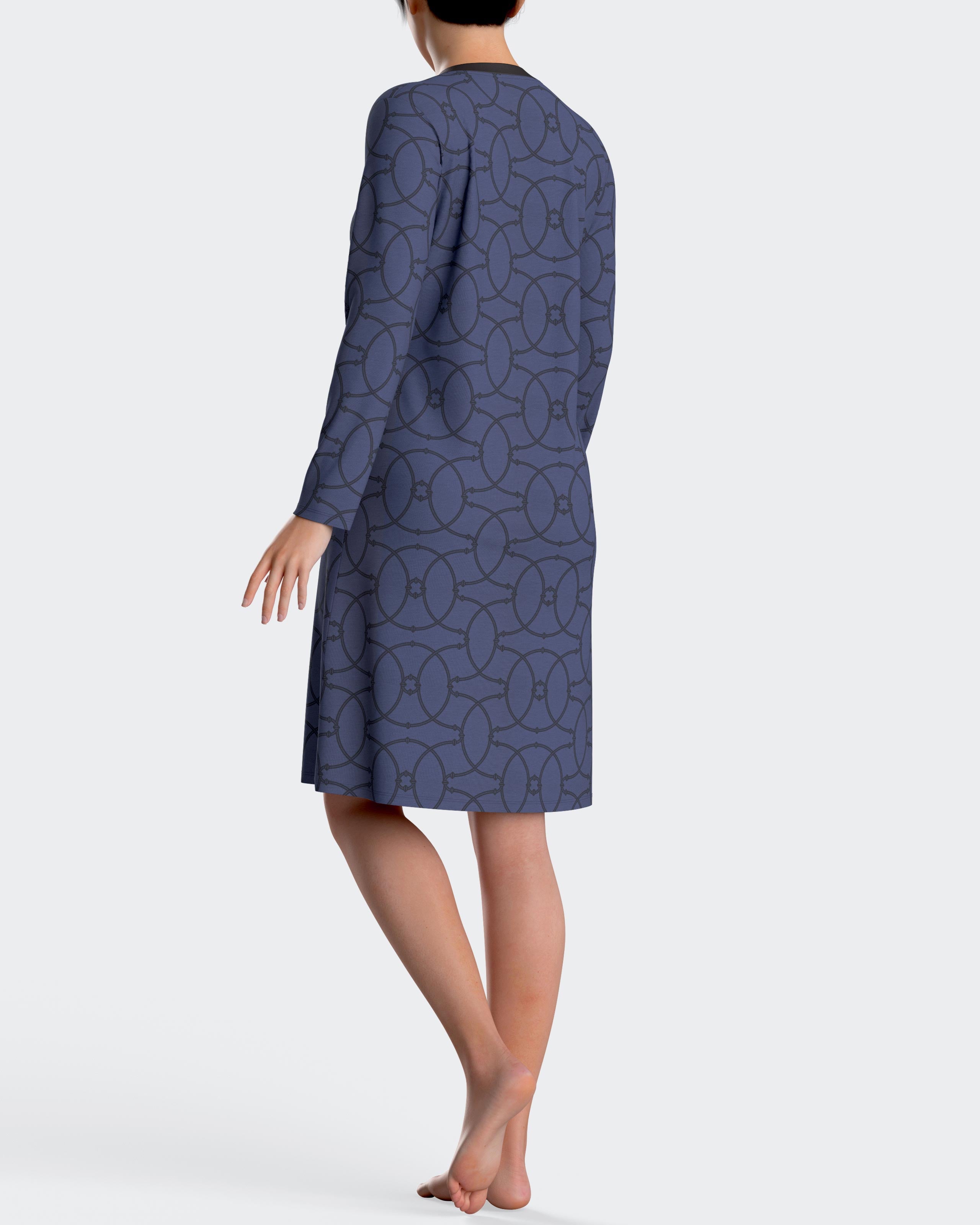 Printed nightgown in cotton modal