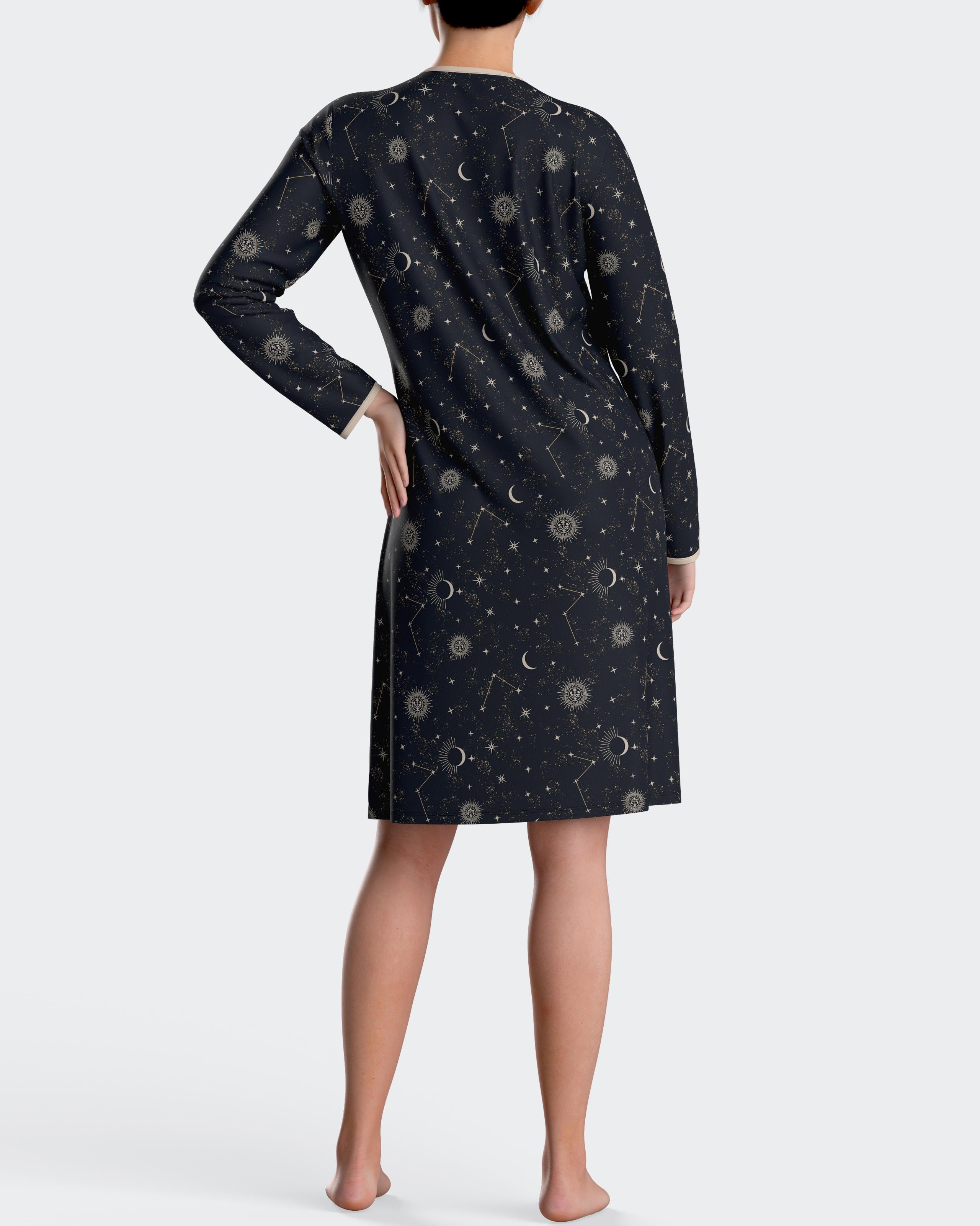 Chemise de Nuit avec imprimé doré