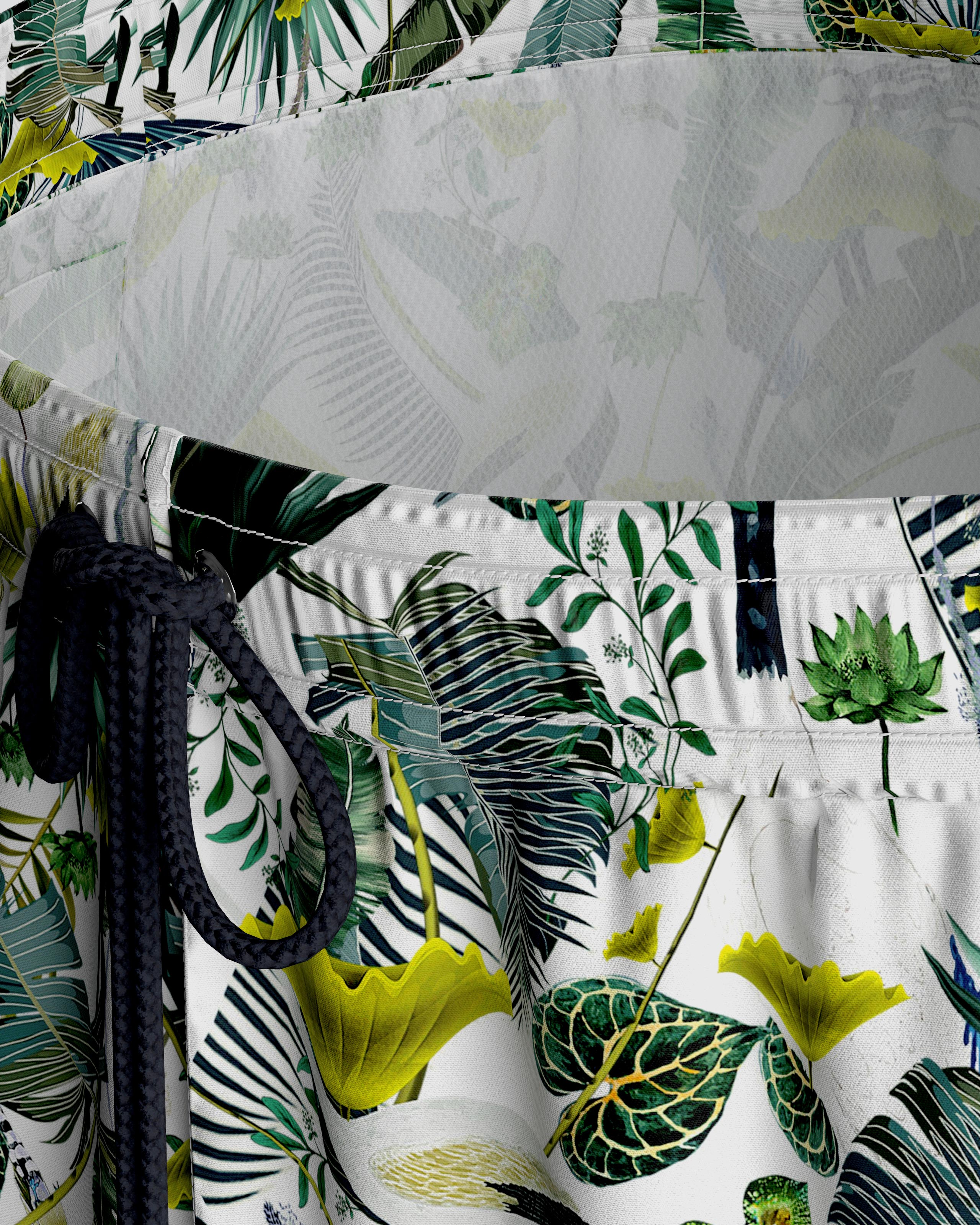 Tropical printed swim short