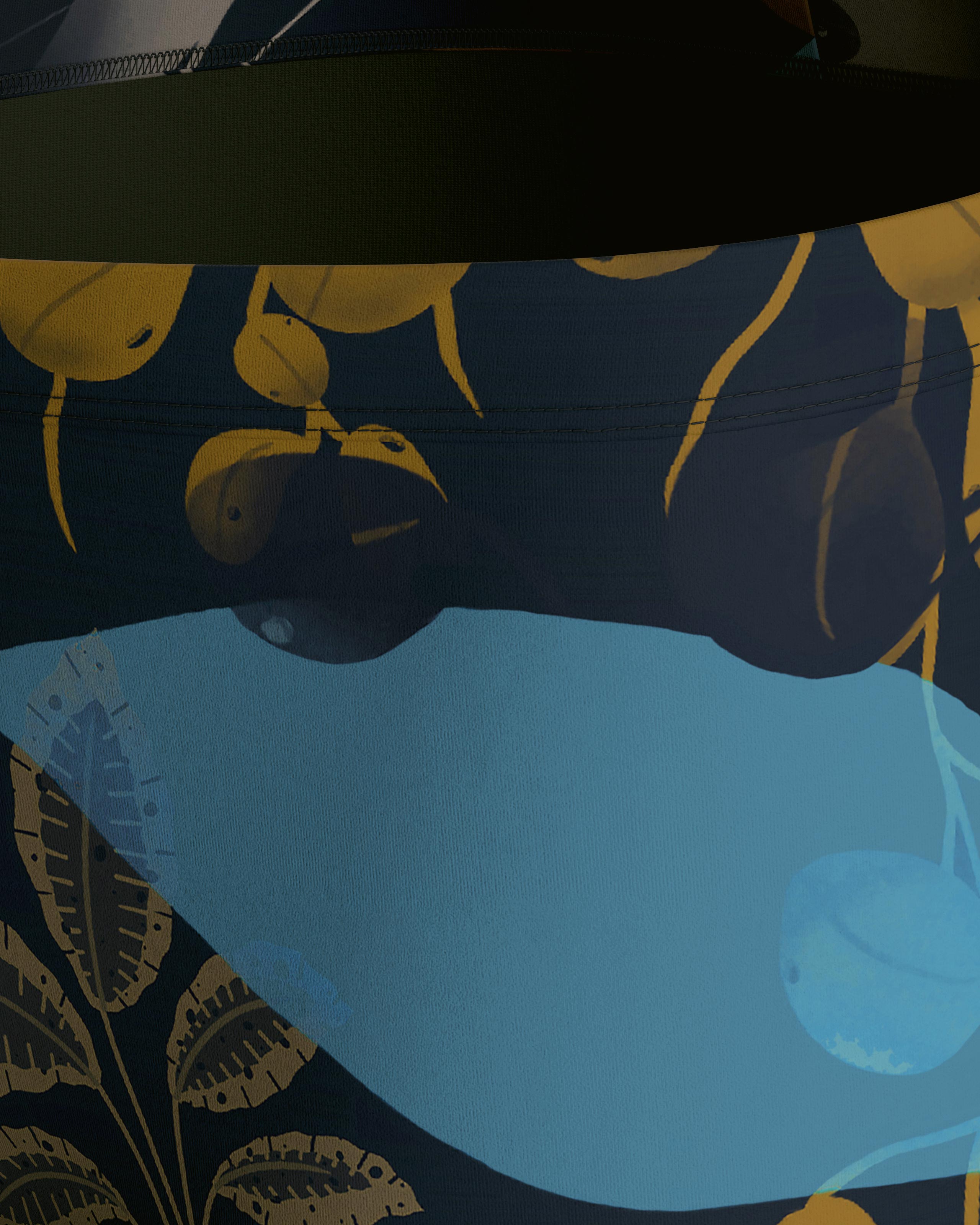 Boxer de bain imprimé tropical