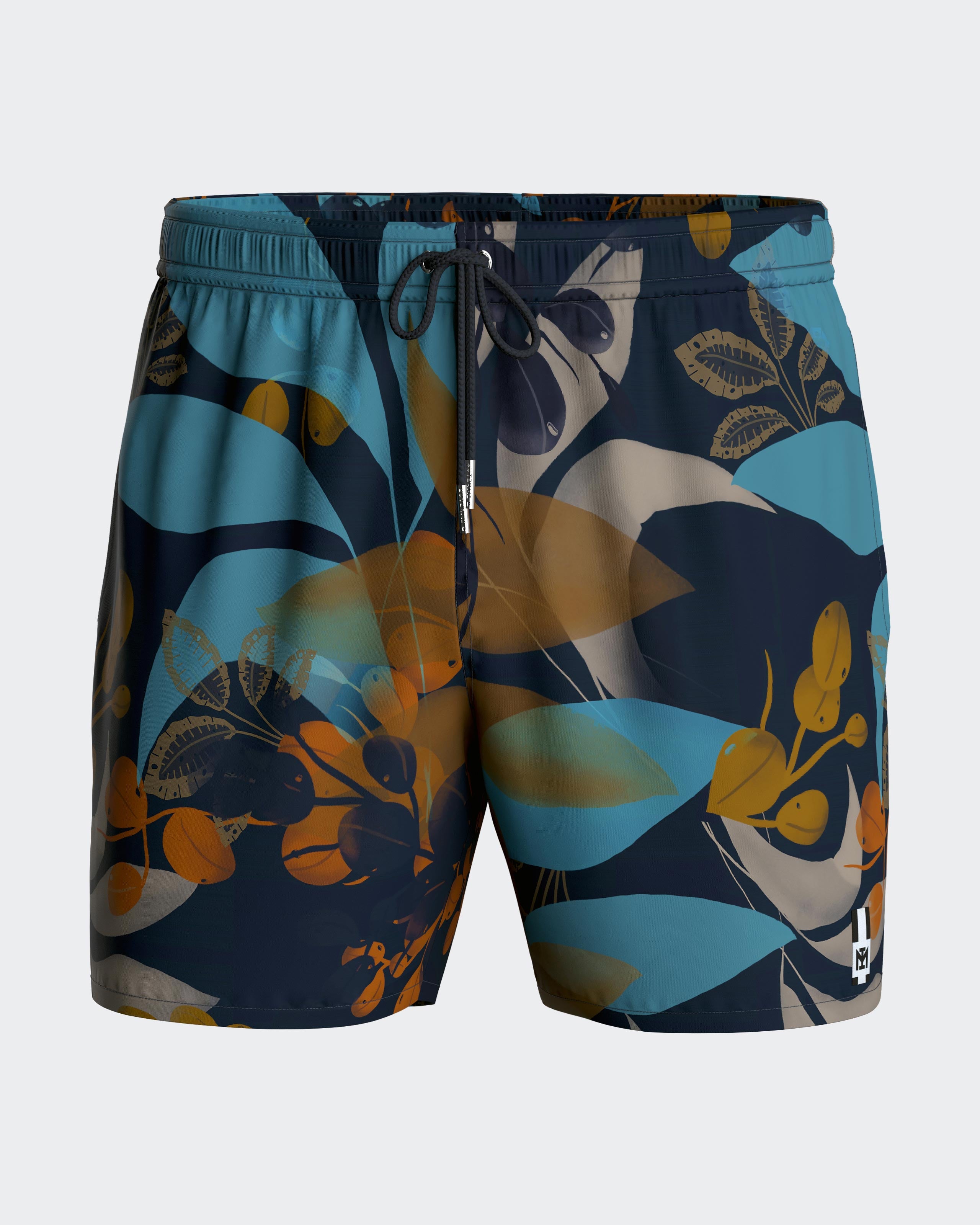 Badeshorts mit tropischem Print