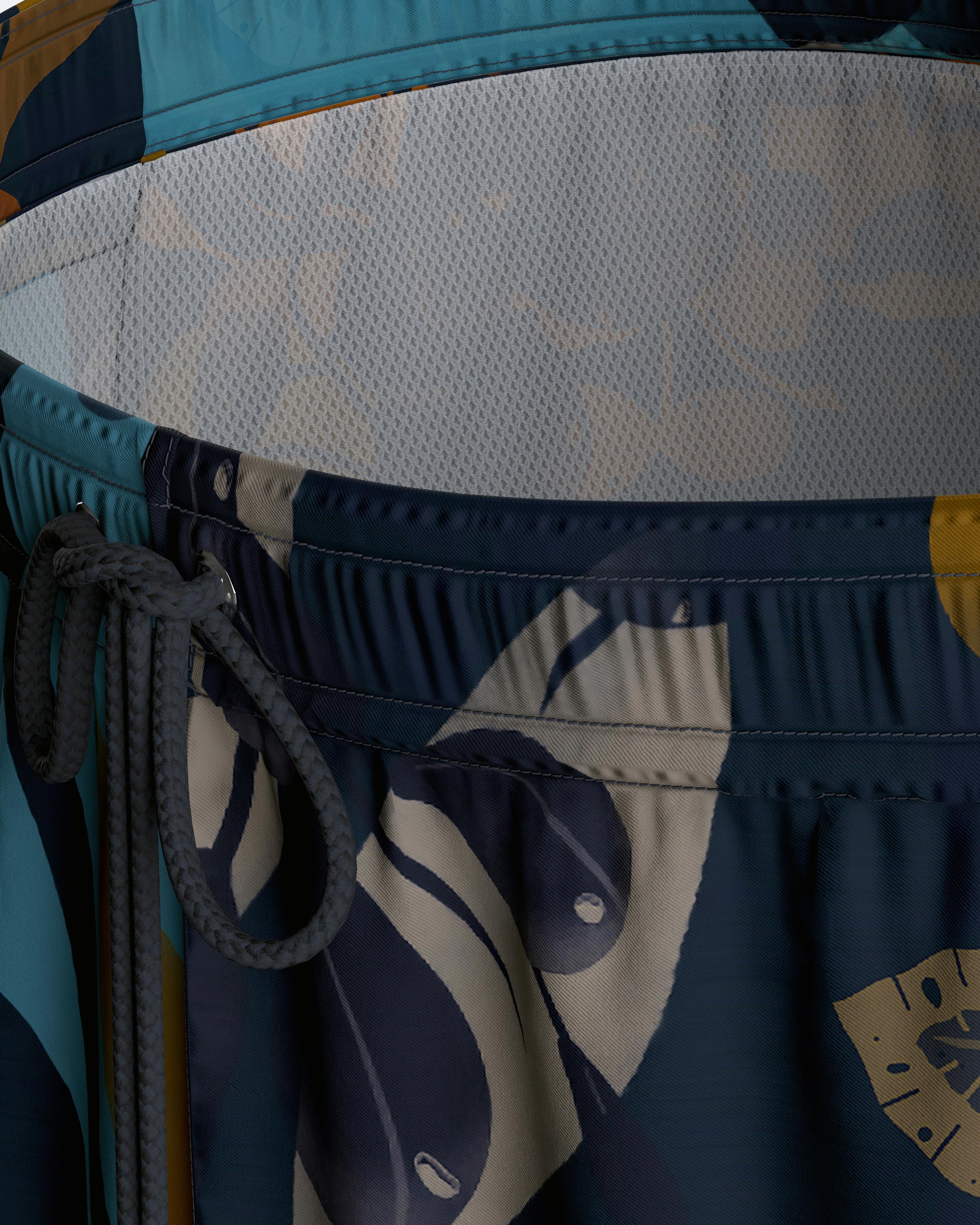 Tropical printed swim short