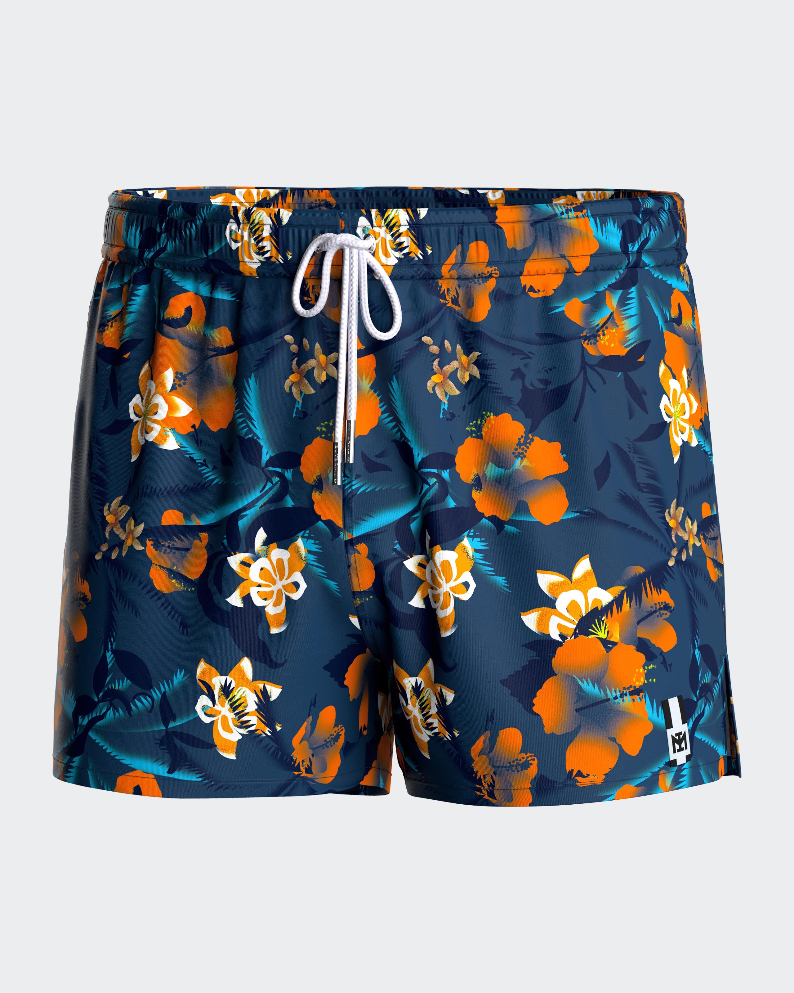 Short floral printed swim short
