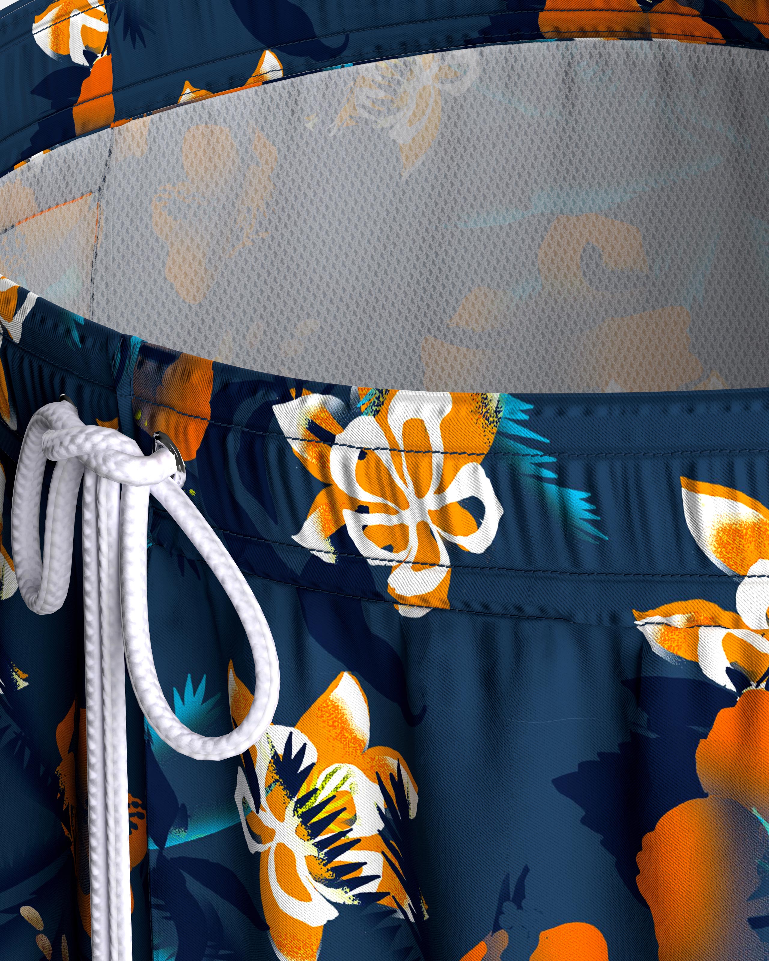 Calções de banho estampado floral