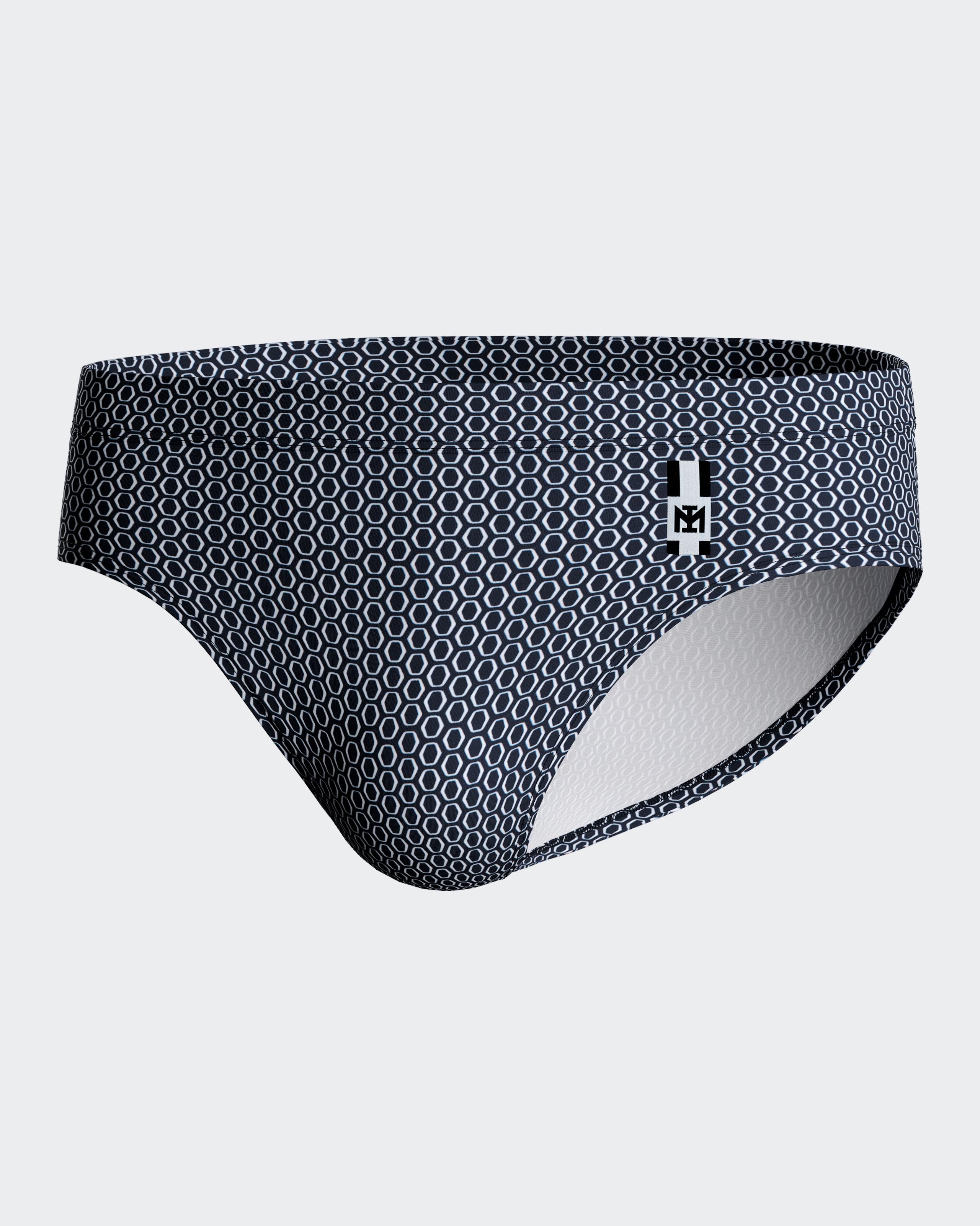 Geometric printed swim brief