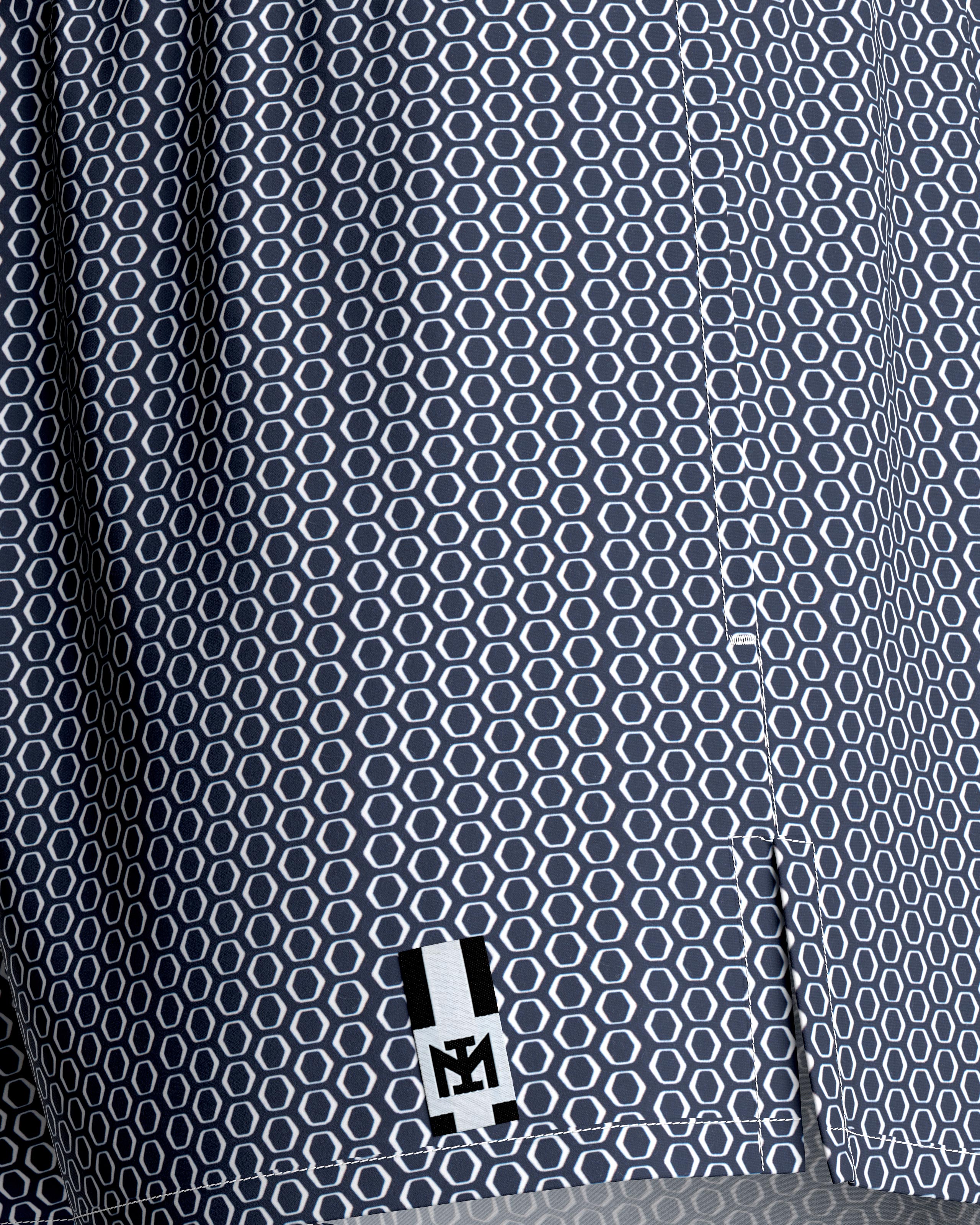 Short de bain imprimé géométrique