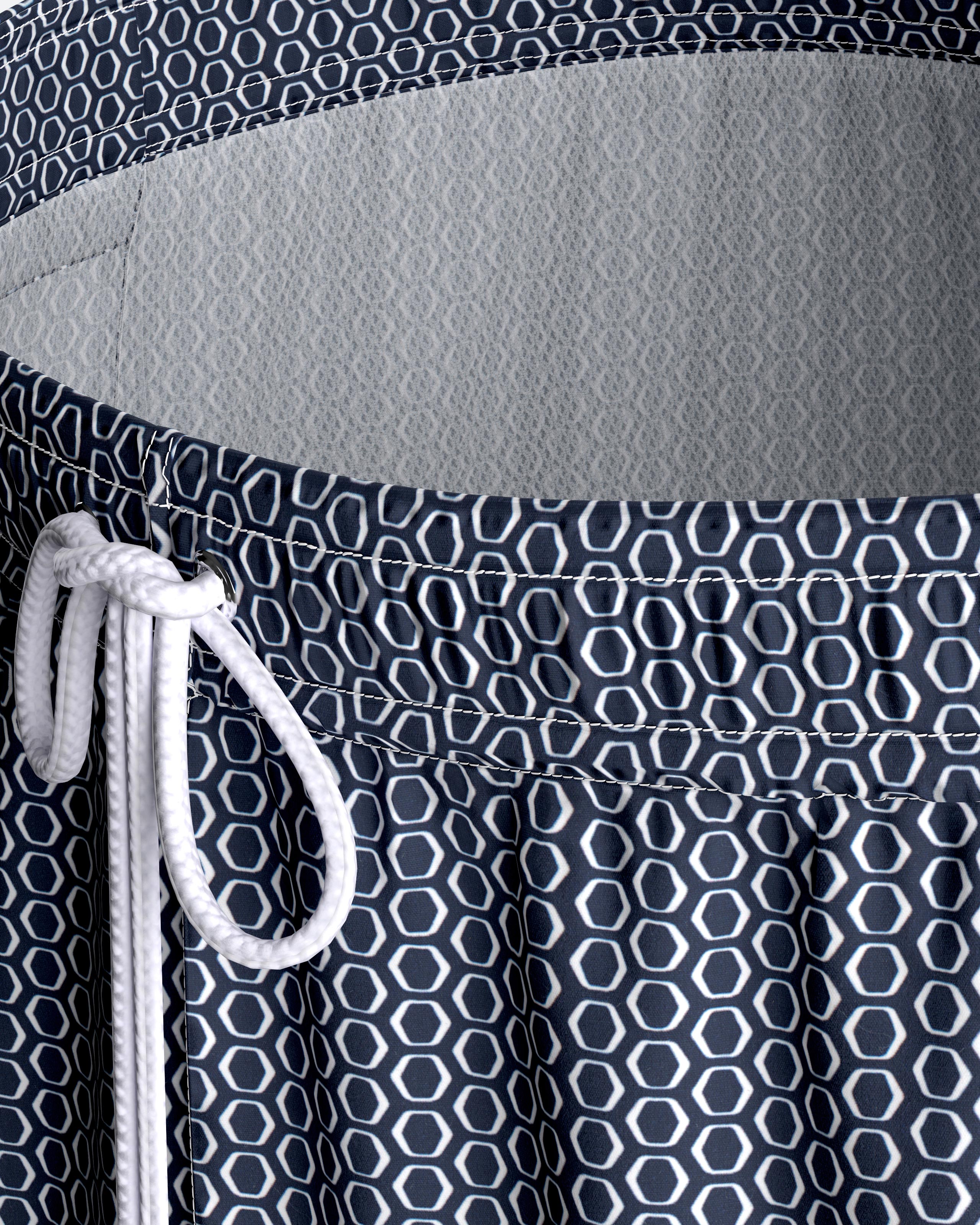 Short de bain imprimé géométrique