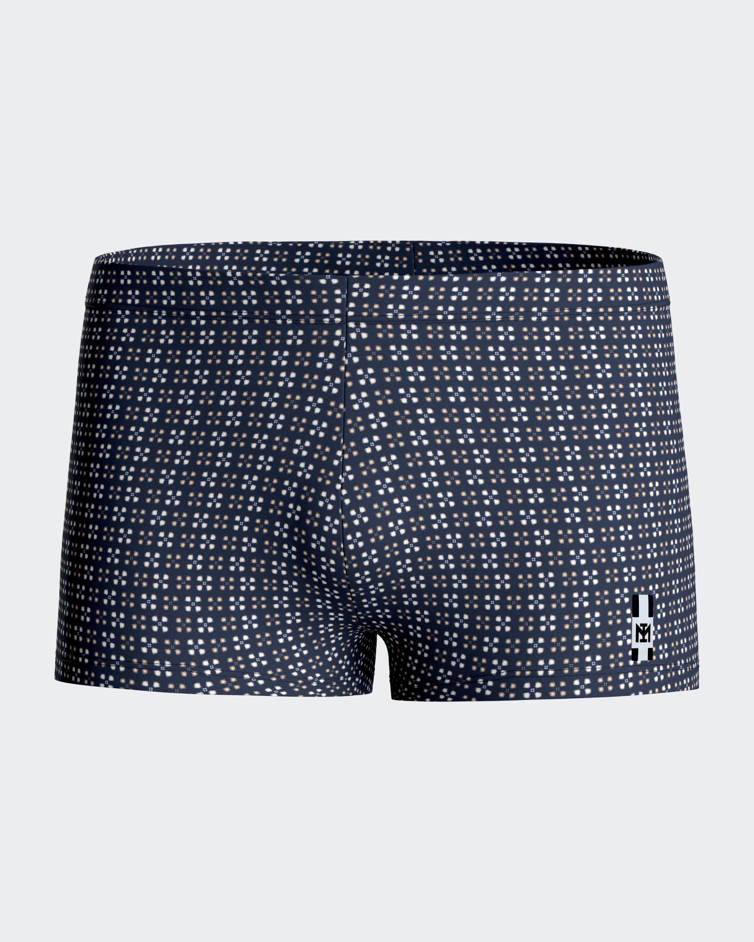 Geometric printed swim boxer