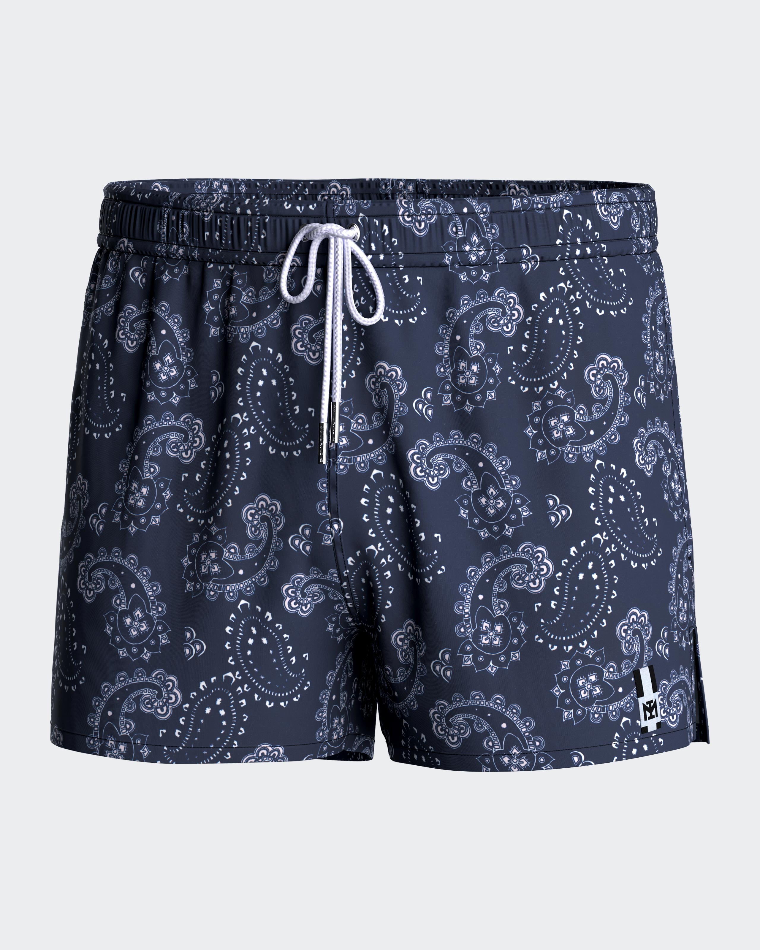 Calções de banho estampado Paisley