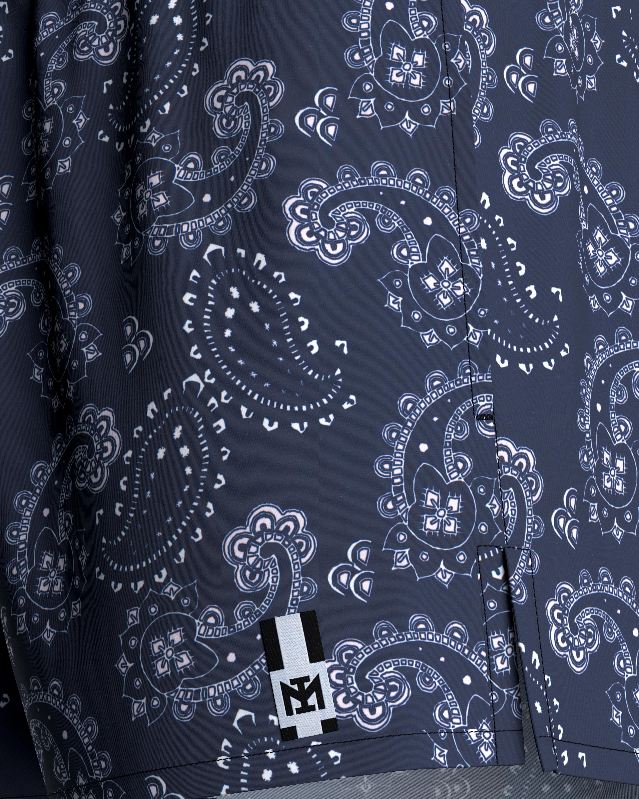 Calções de banho estampado Paisley