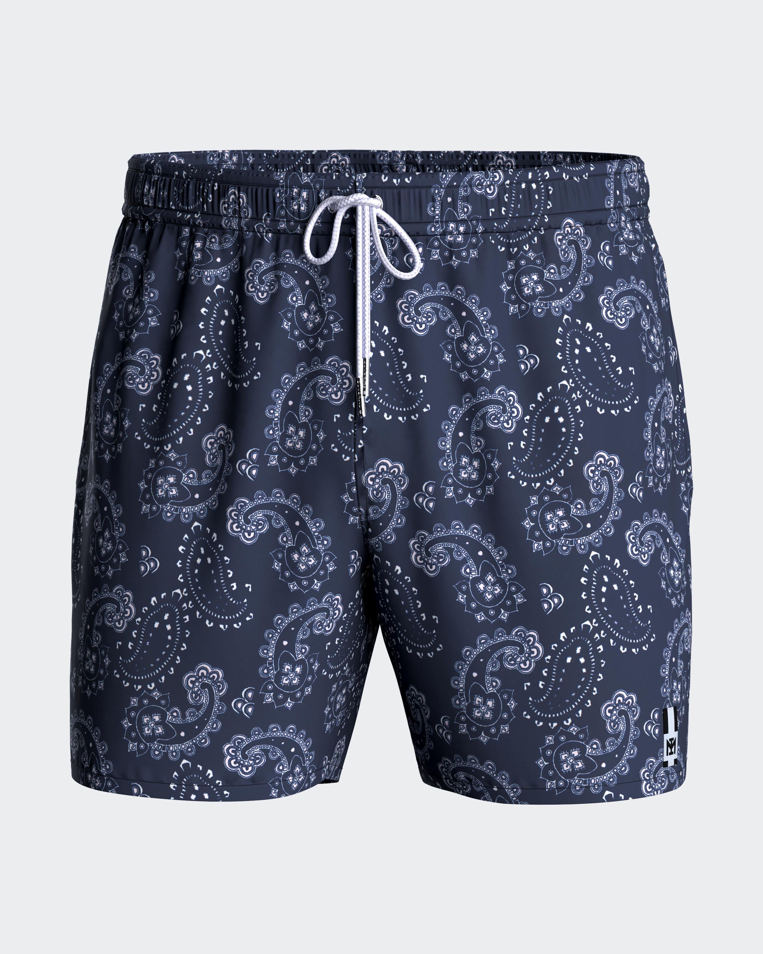 Calções de banho estampado Paisley
