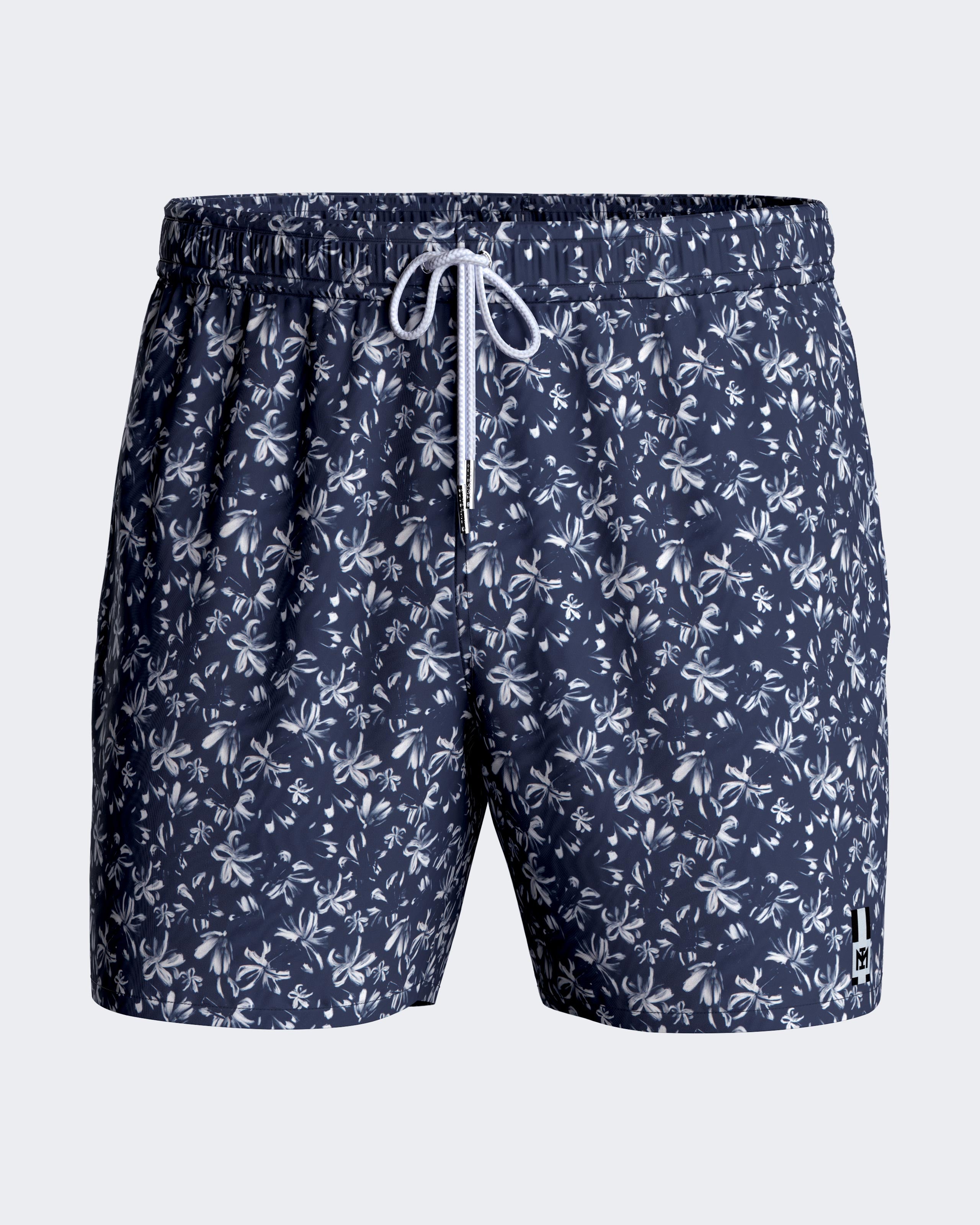 Calções de banho estampado floral