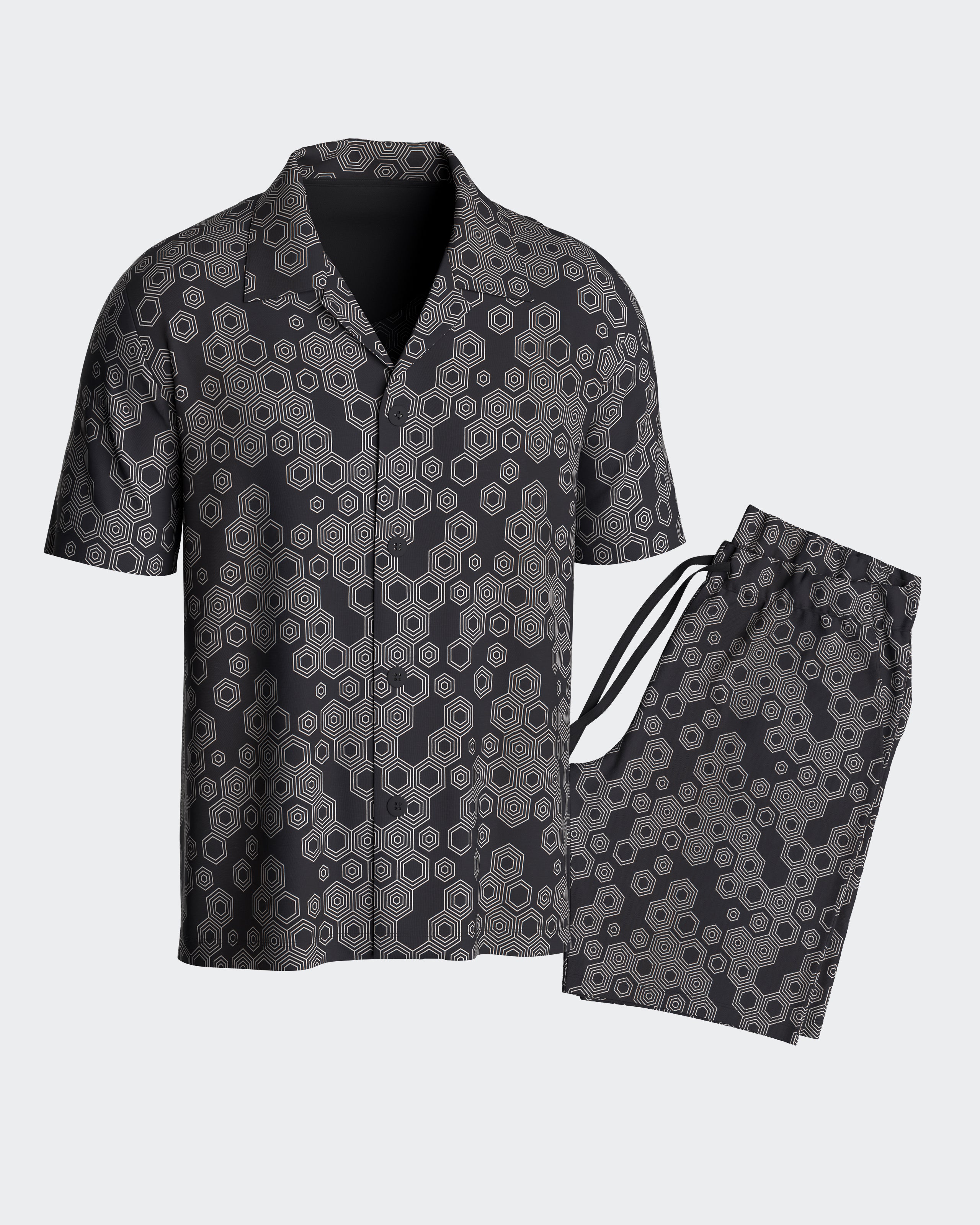 Short buttoned pyjama in Lyocell