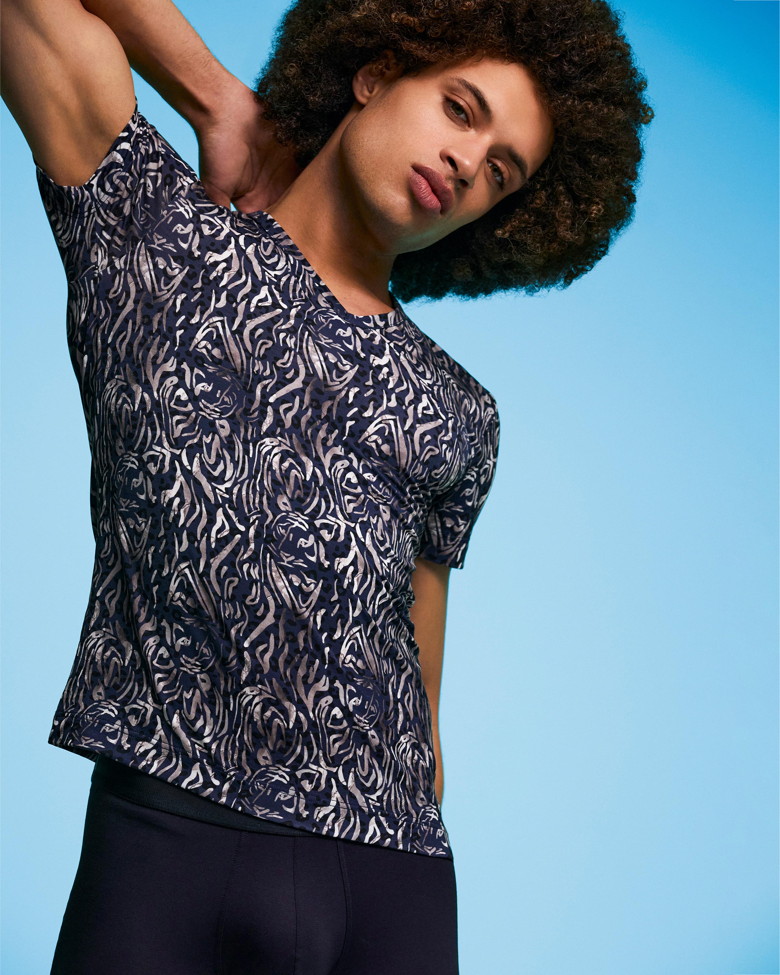 T-shirt de punto de hombre en Lyocell