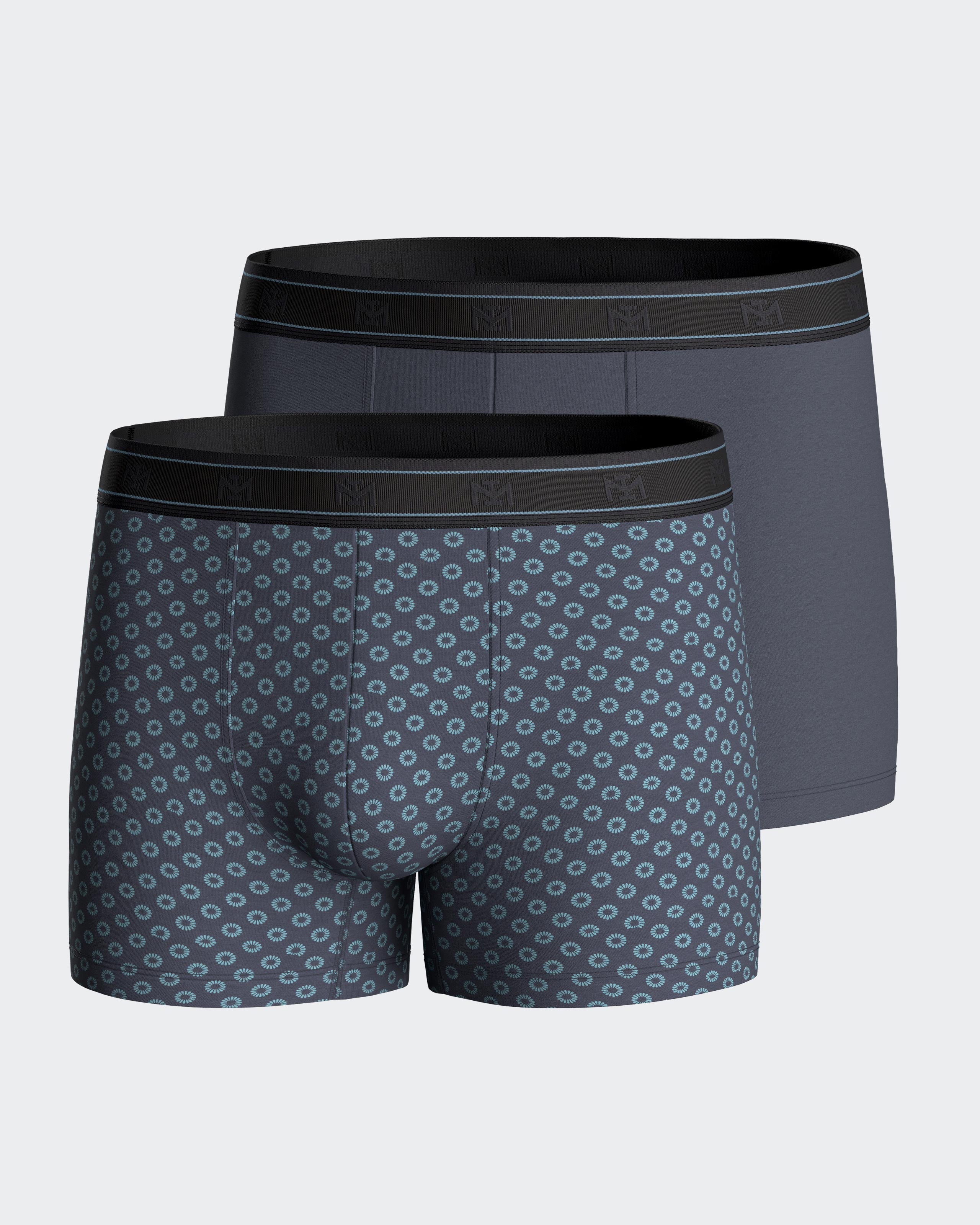 Packung mit 2 Herren-Boxer shorts Baumwolle Modal