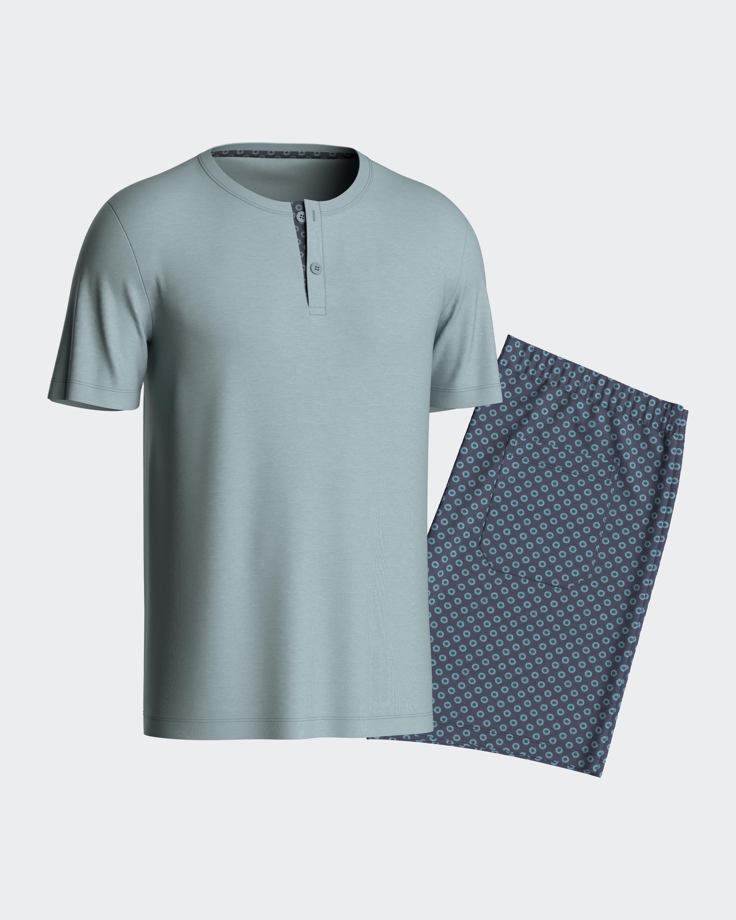 Pijama curto de homem em Algodão Modal
