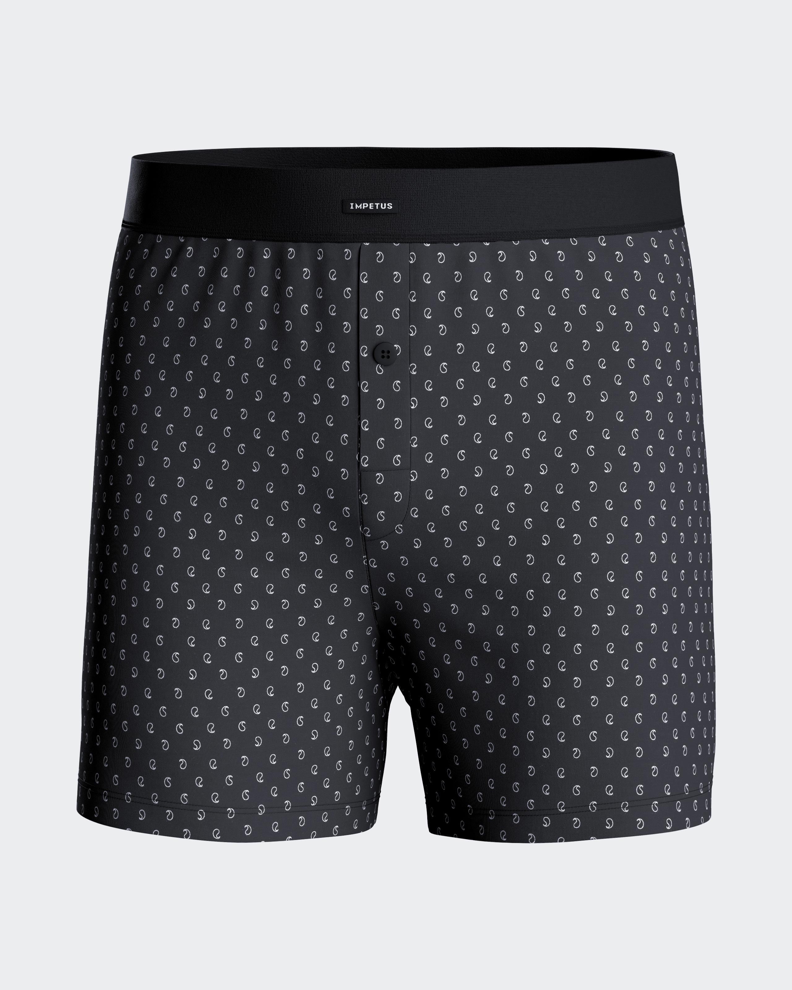 Herren-Boxershorts mit Knopfleiste aus Baumwolle