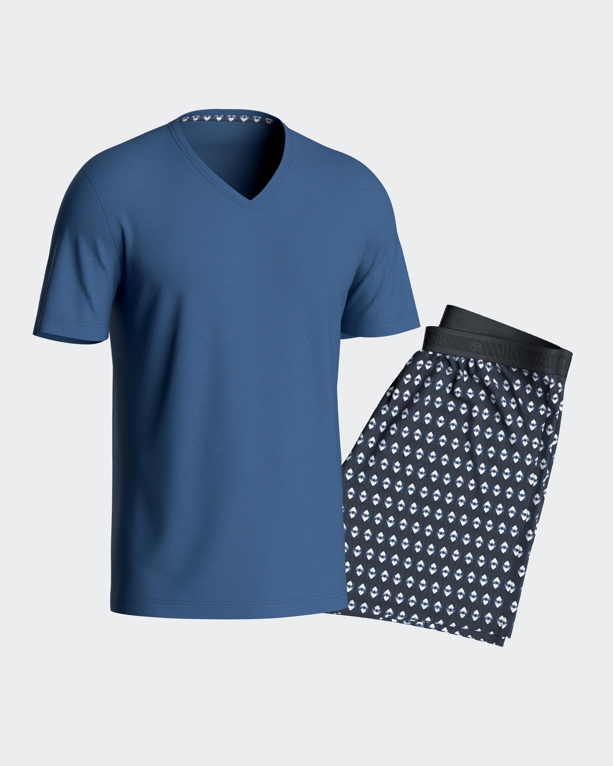 Short pyjama in Cotton Lyocell