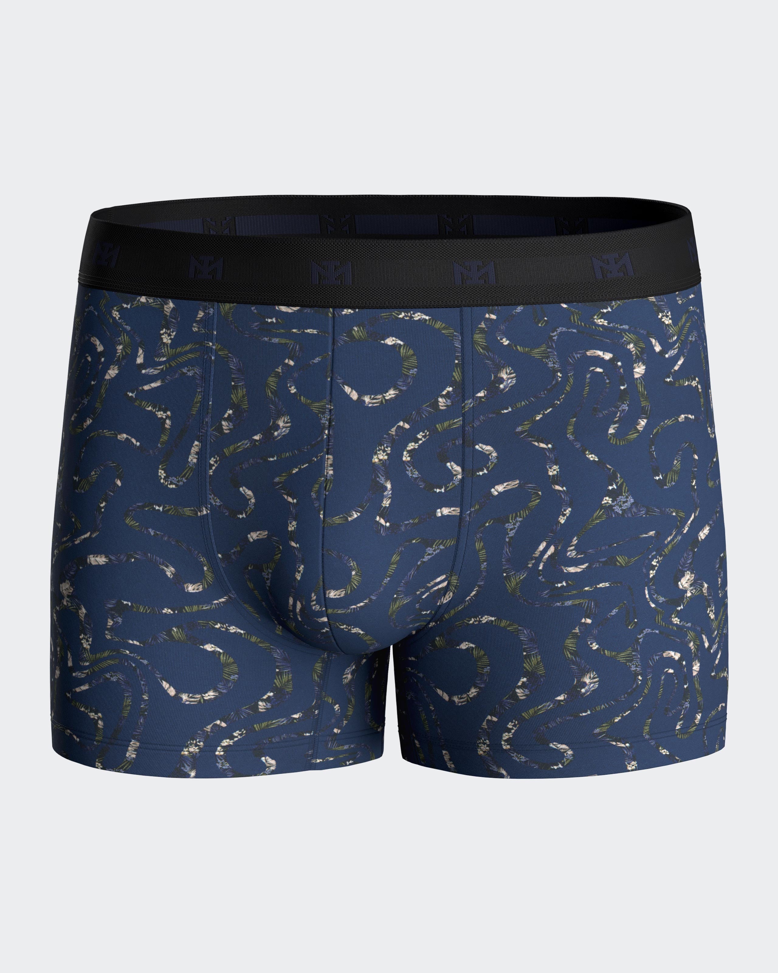 Boxer de homem estampado em algodão