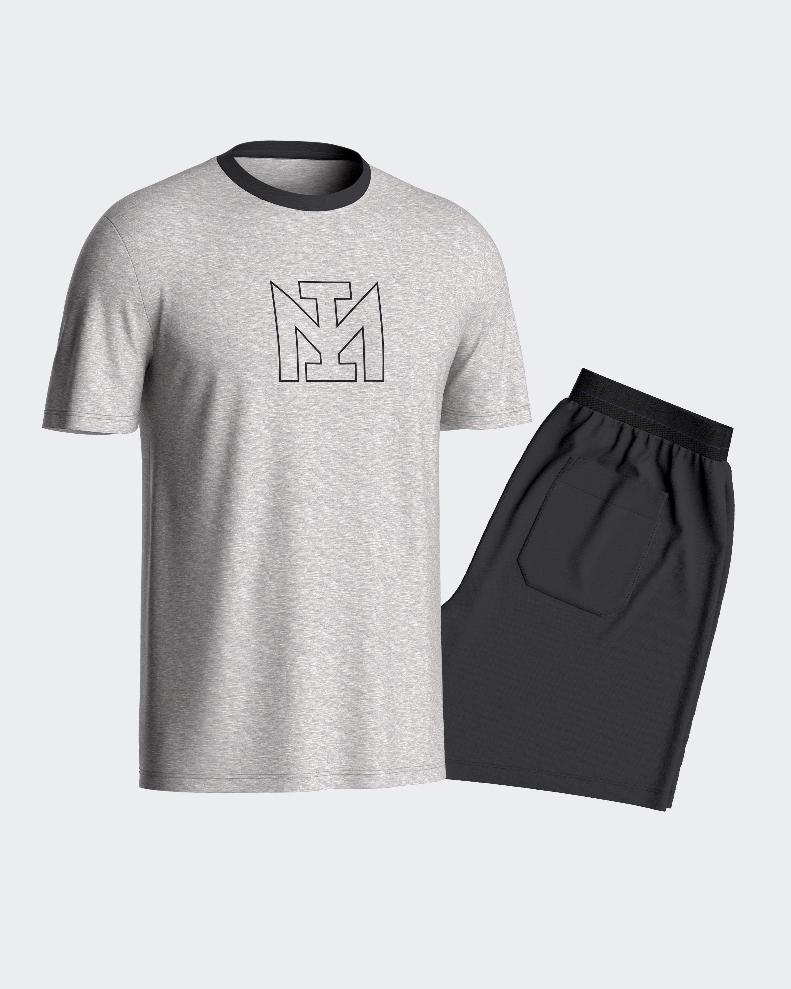 Pijama corto de hombre en algodón