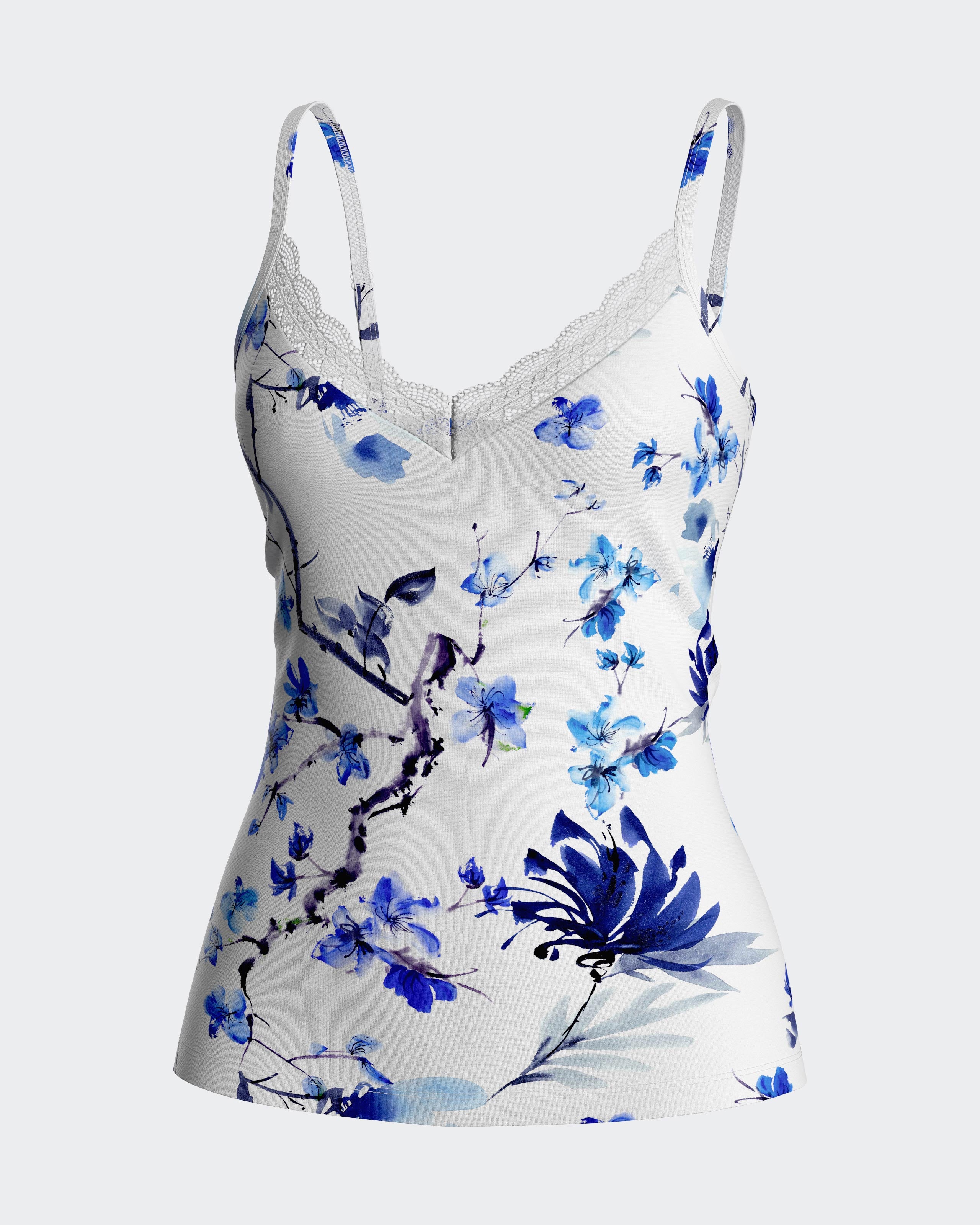 Top de tirantes en Modal con estampado floral