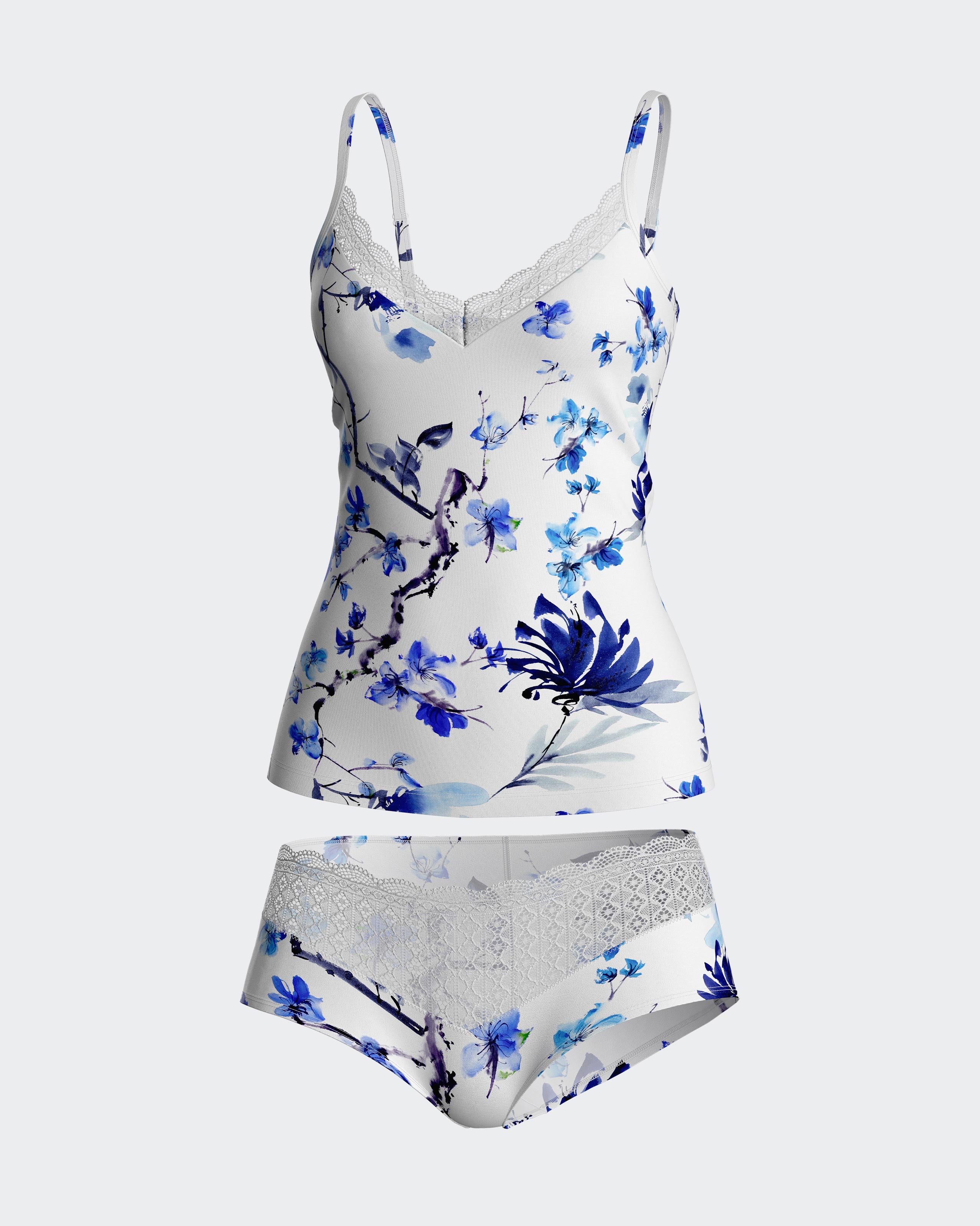 Ensemble de lingerie avec top et culottes en modal