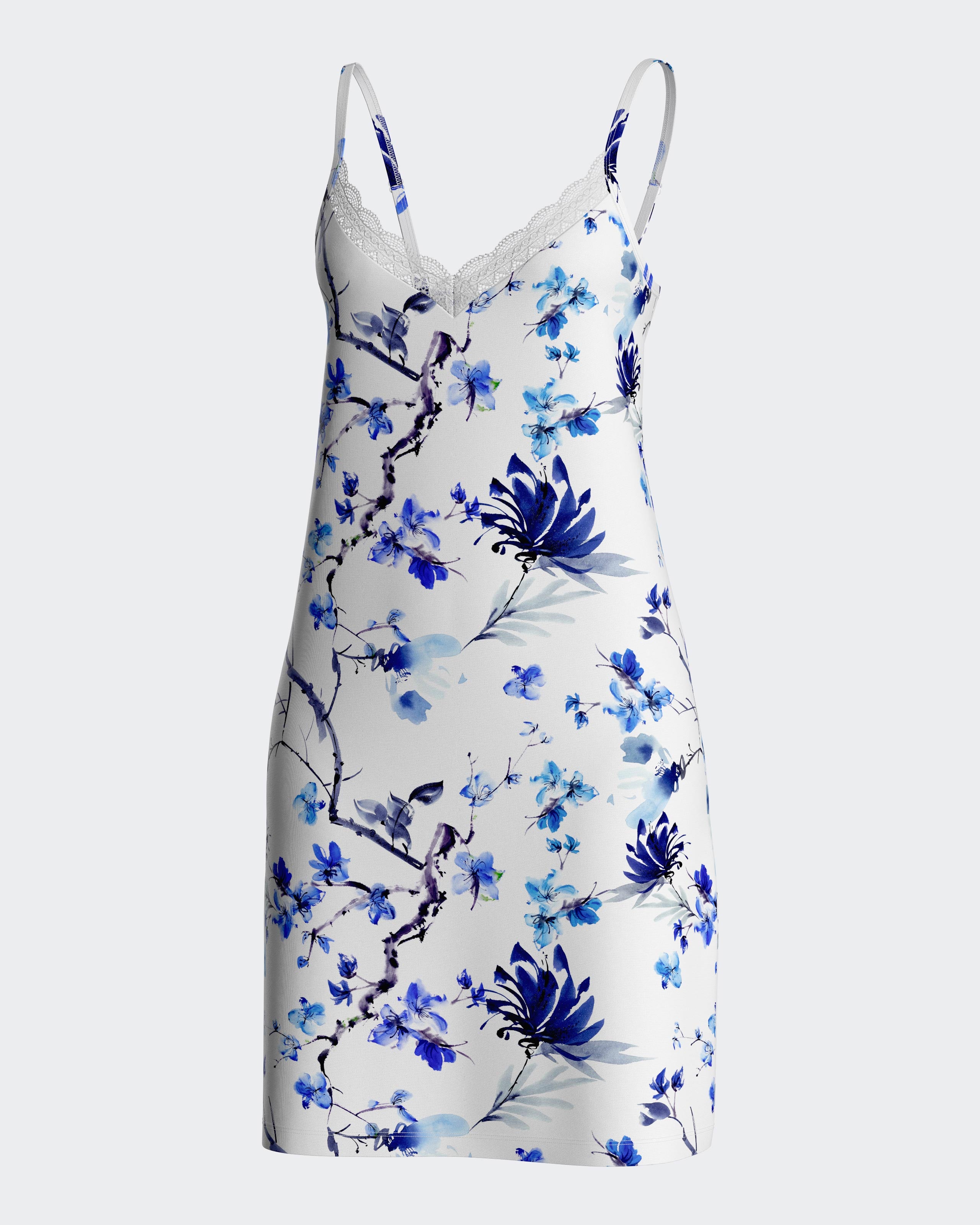 Camisón corto en Modal con estampado floral