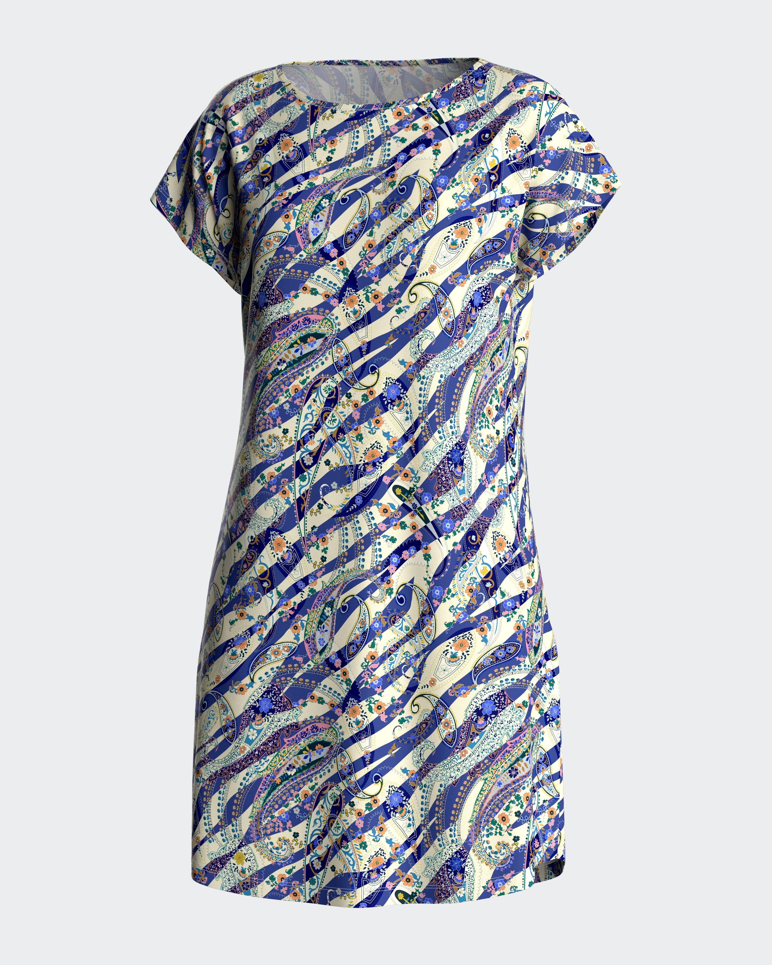 Chemise de nuit en Modal à imprimé exotique