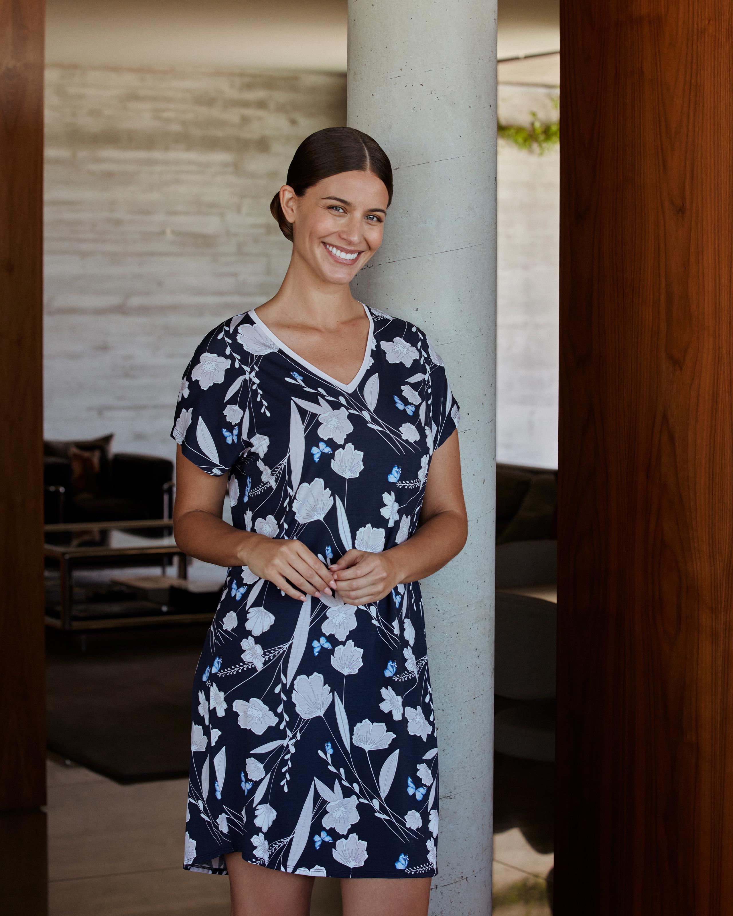 Nightgown in Lyocell