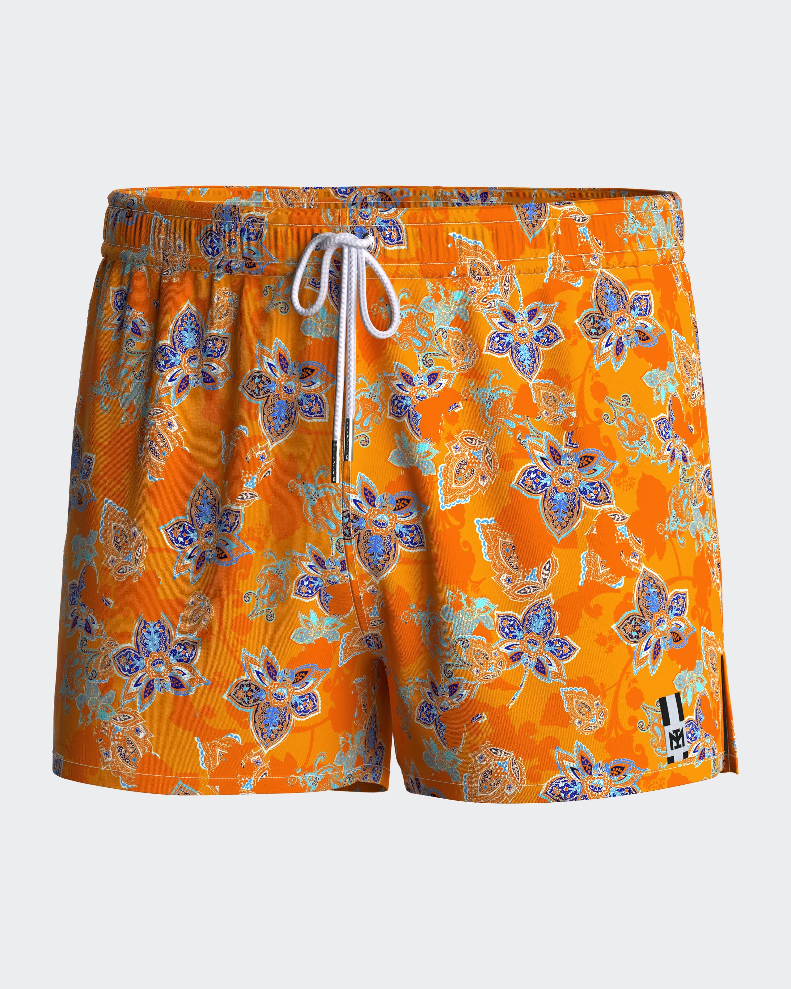 Calções de banho curtos estampado floral