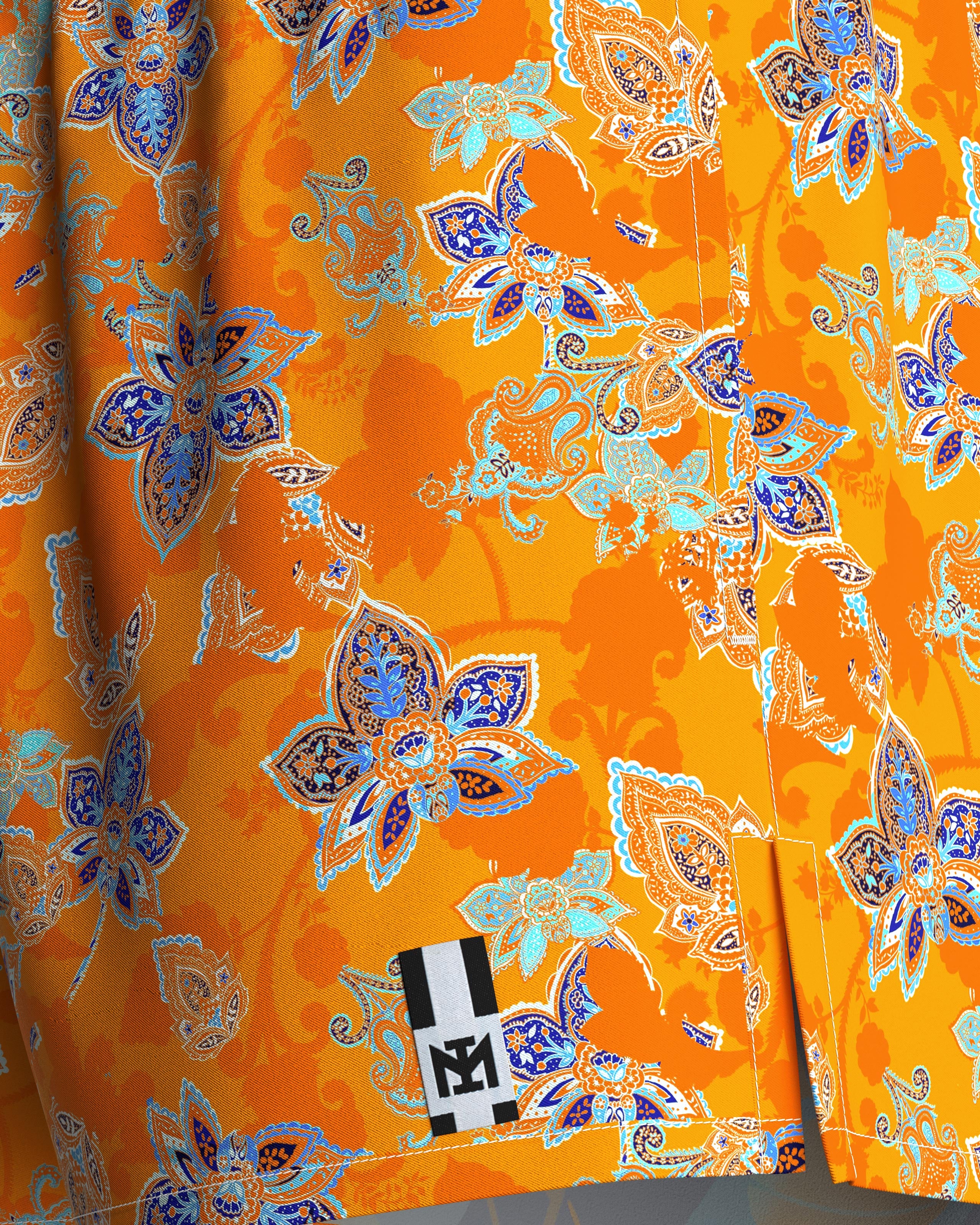 Short de bain court imprimé floral