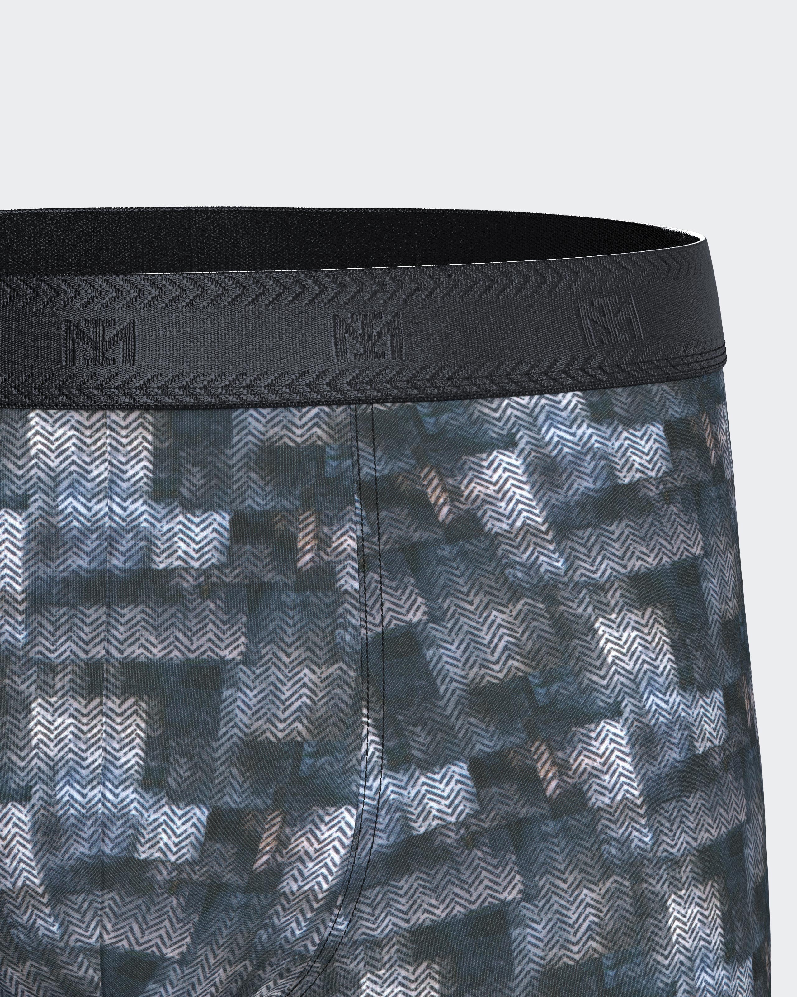 Men's printed boxer in recycled polyester