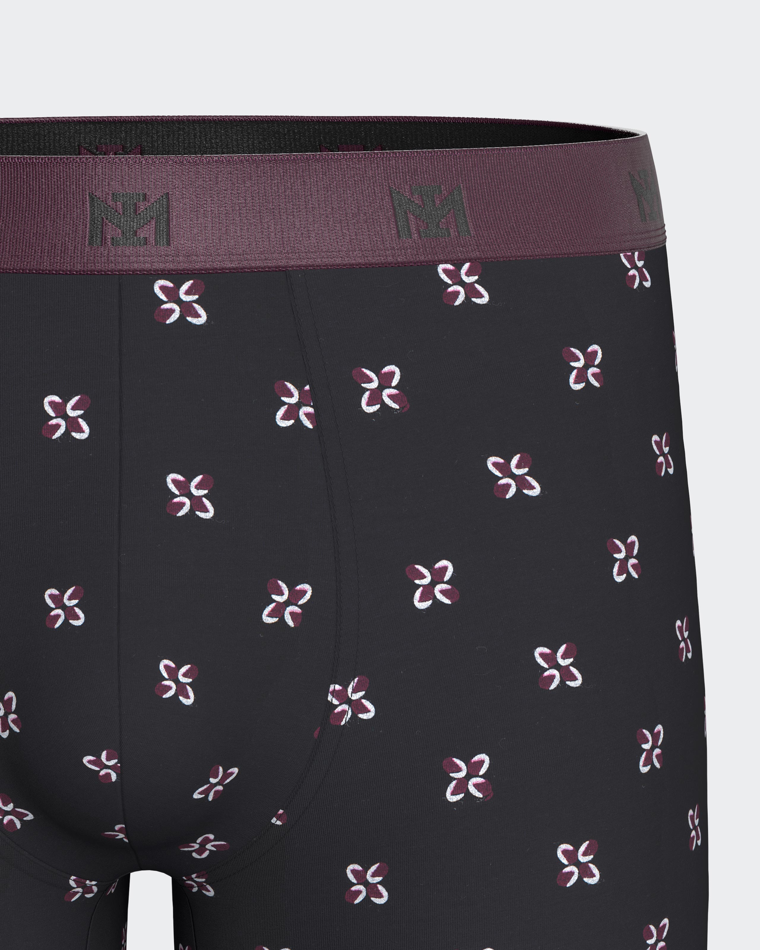 Printed men's long boxer in cotton
