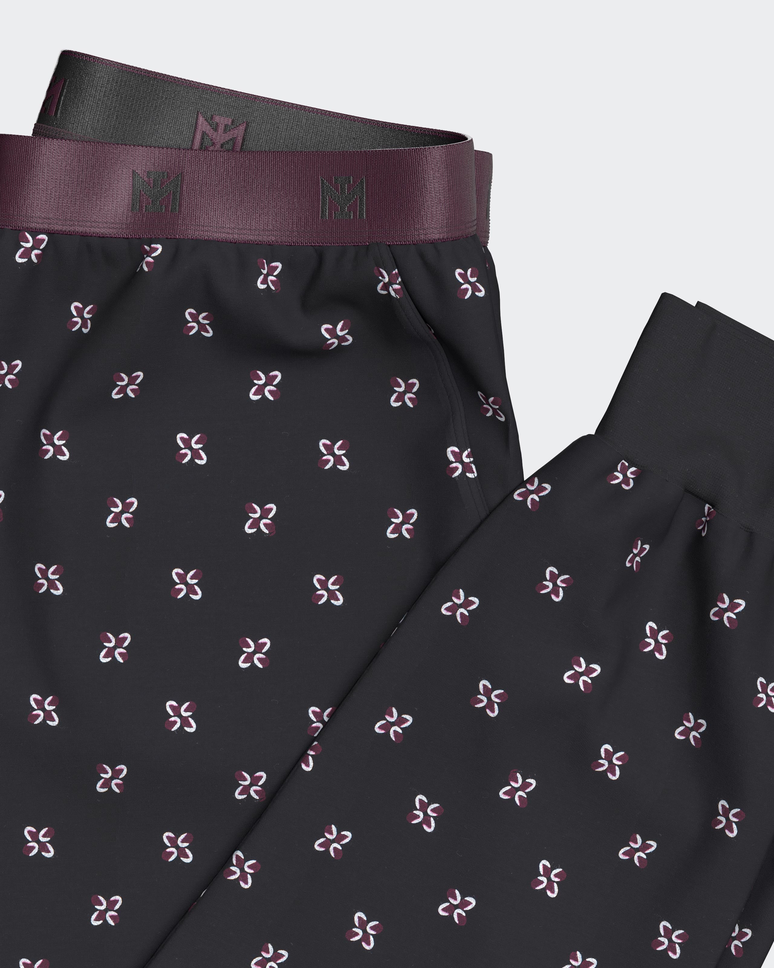 Pijama de punto de hombre con puños en algodón