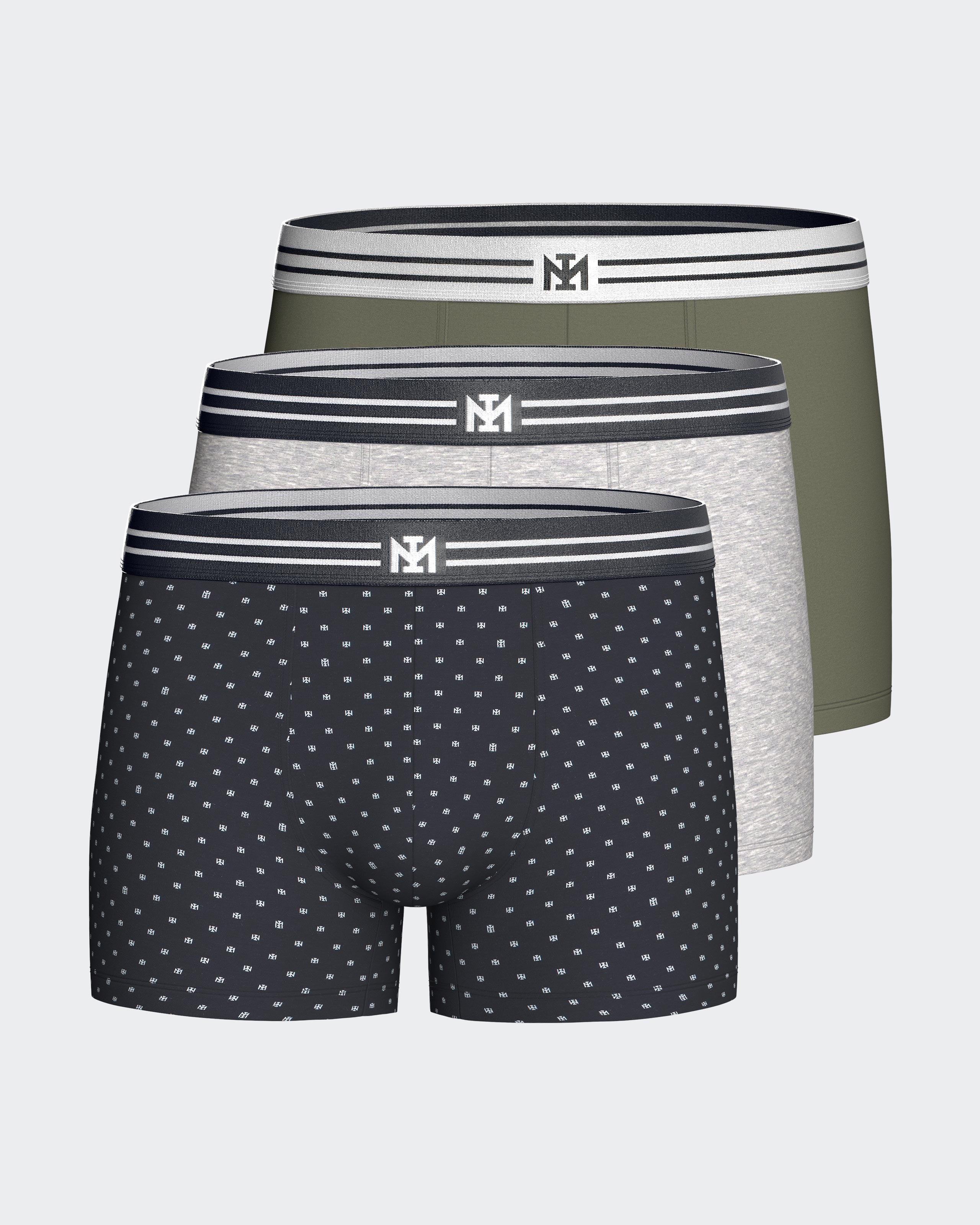 Pack of 3 men's cotton boxers
